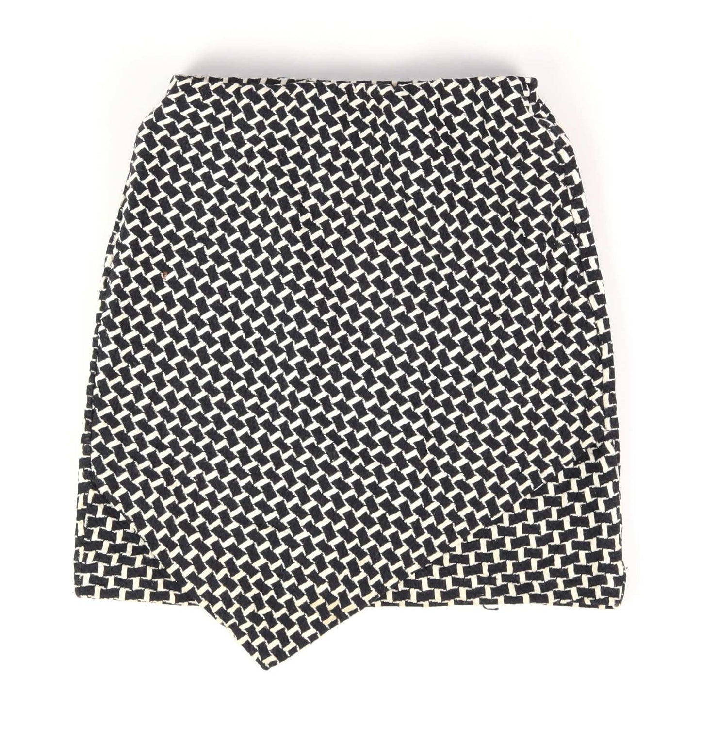 H&M Womens Size W20 Blue Abstract Cotton Blend Skirt (Regular)