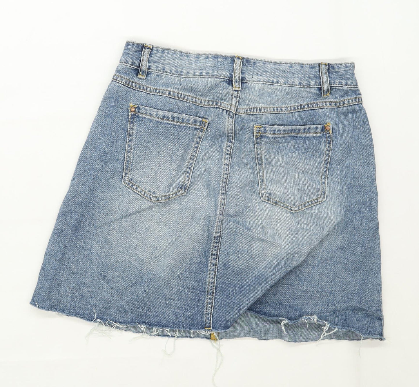 A&G Womens Size 10 Denim Blue Skirt (Regular)