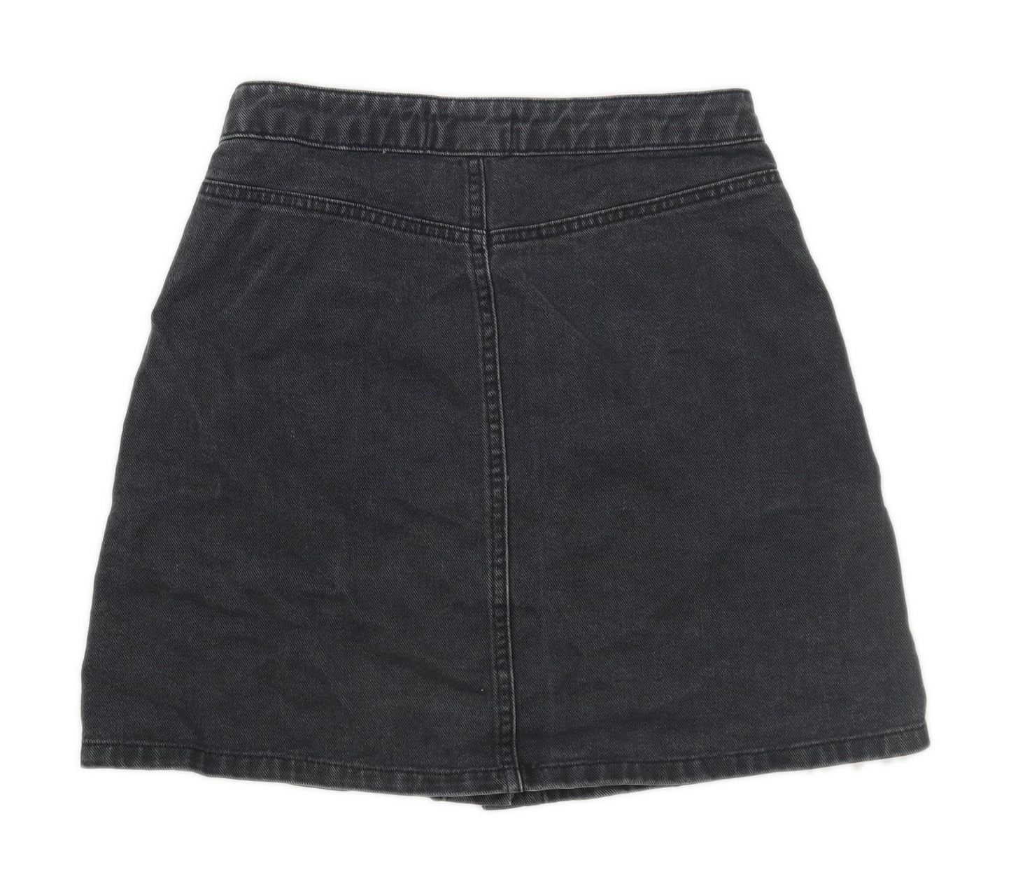 New Look Womens Size 8 Denim Grey Skirt (Regular)