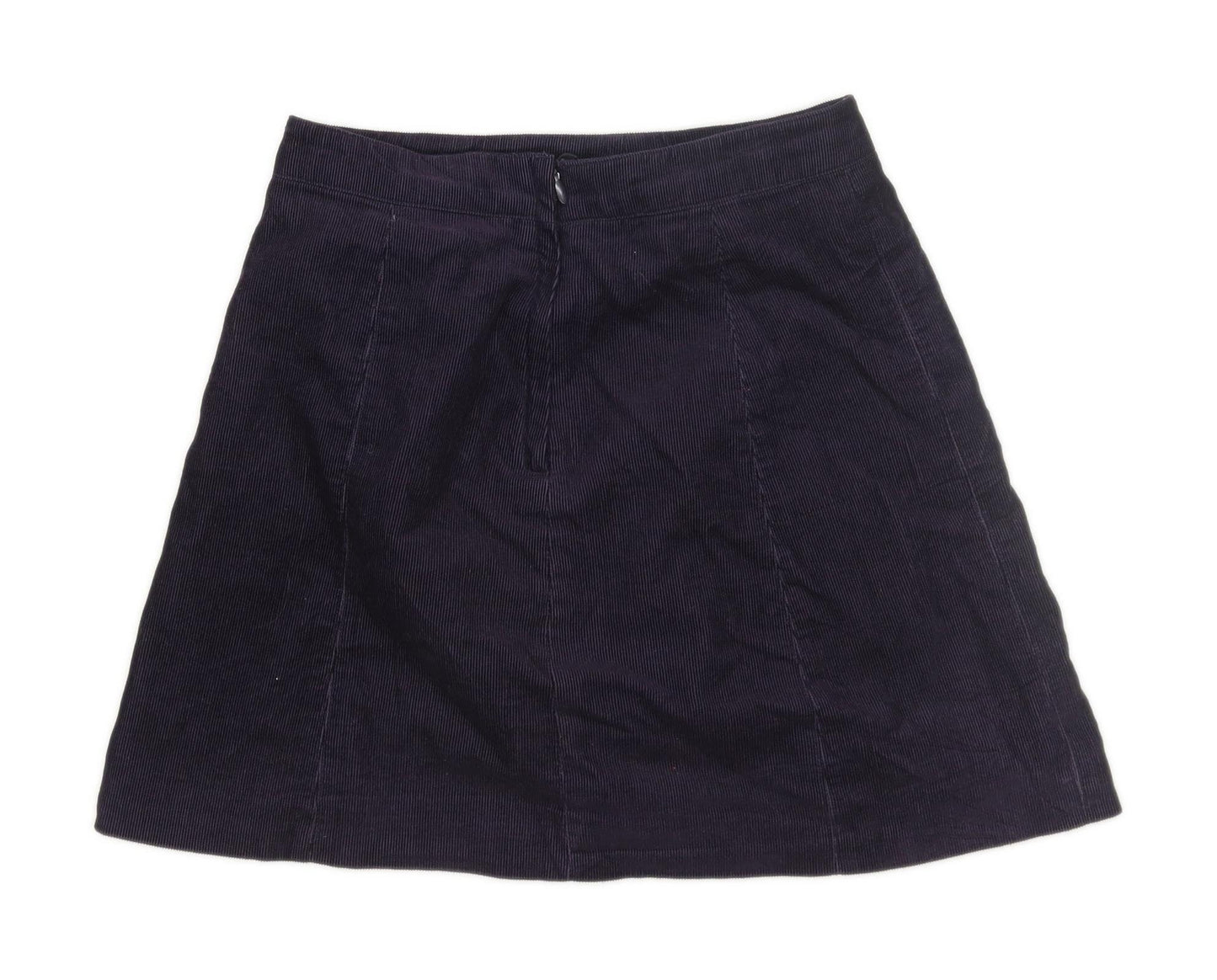 H&M Womens Size 6 Corduroy Blend Textured Purple Skirt (Regular)