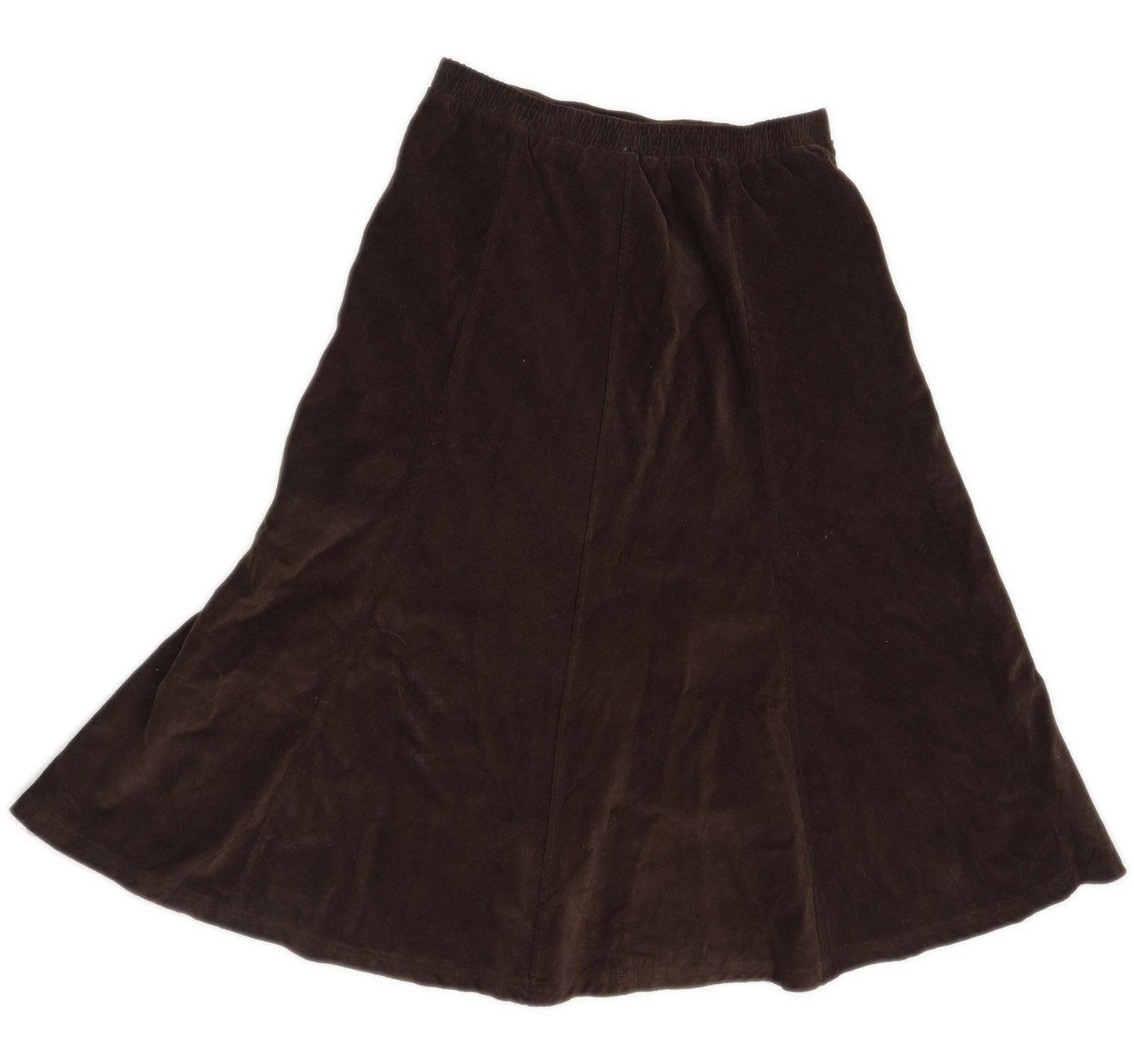Damart Womens Size 14 Corduroy Blend Brown Skirt (Regular)