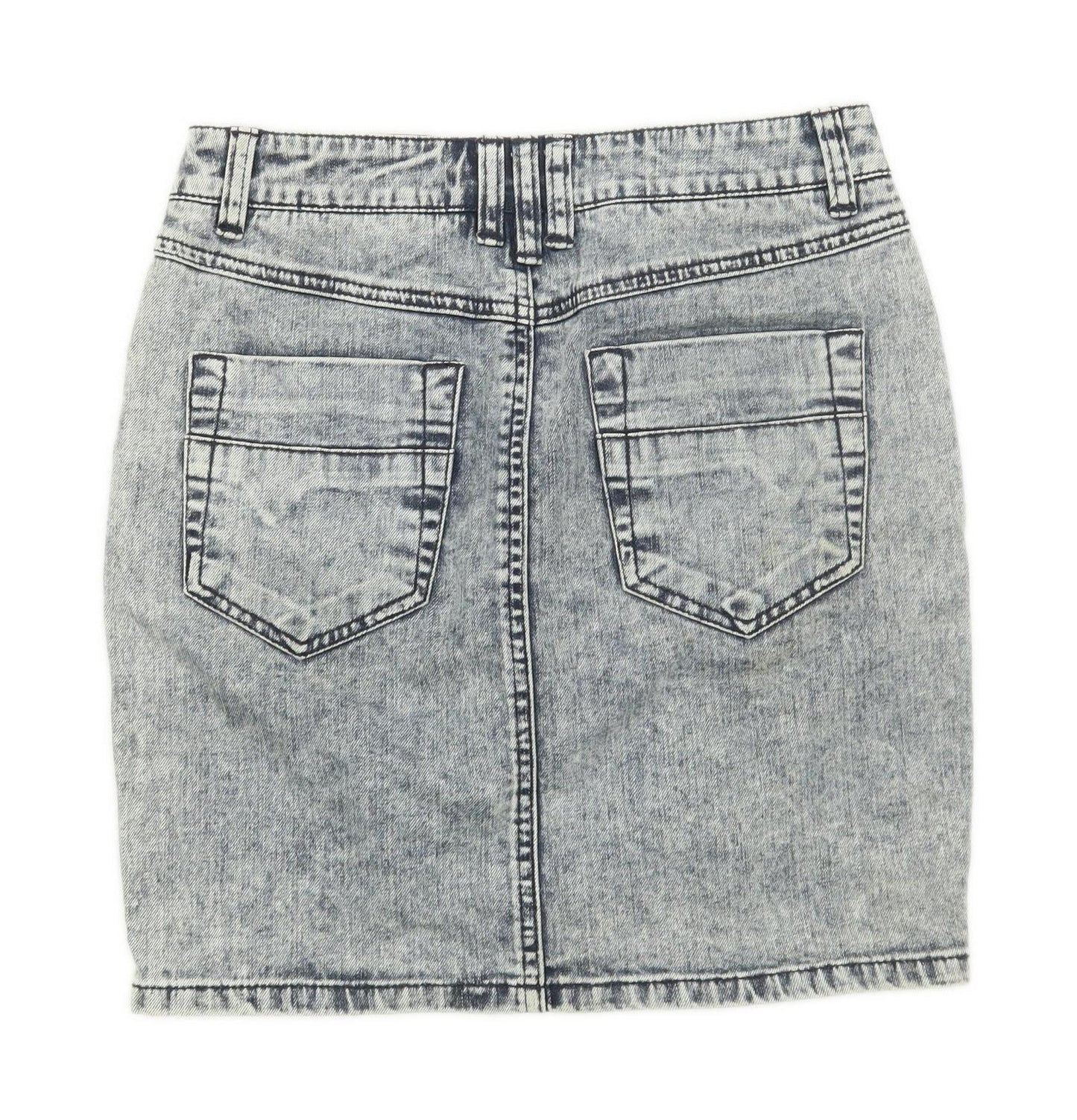 Love Label Womens Size 8 Denim Blue Skirt (Regular)