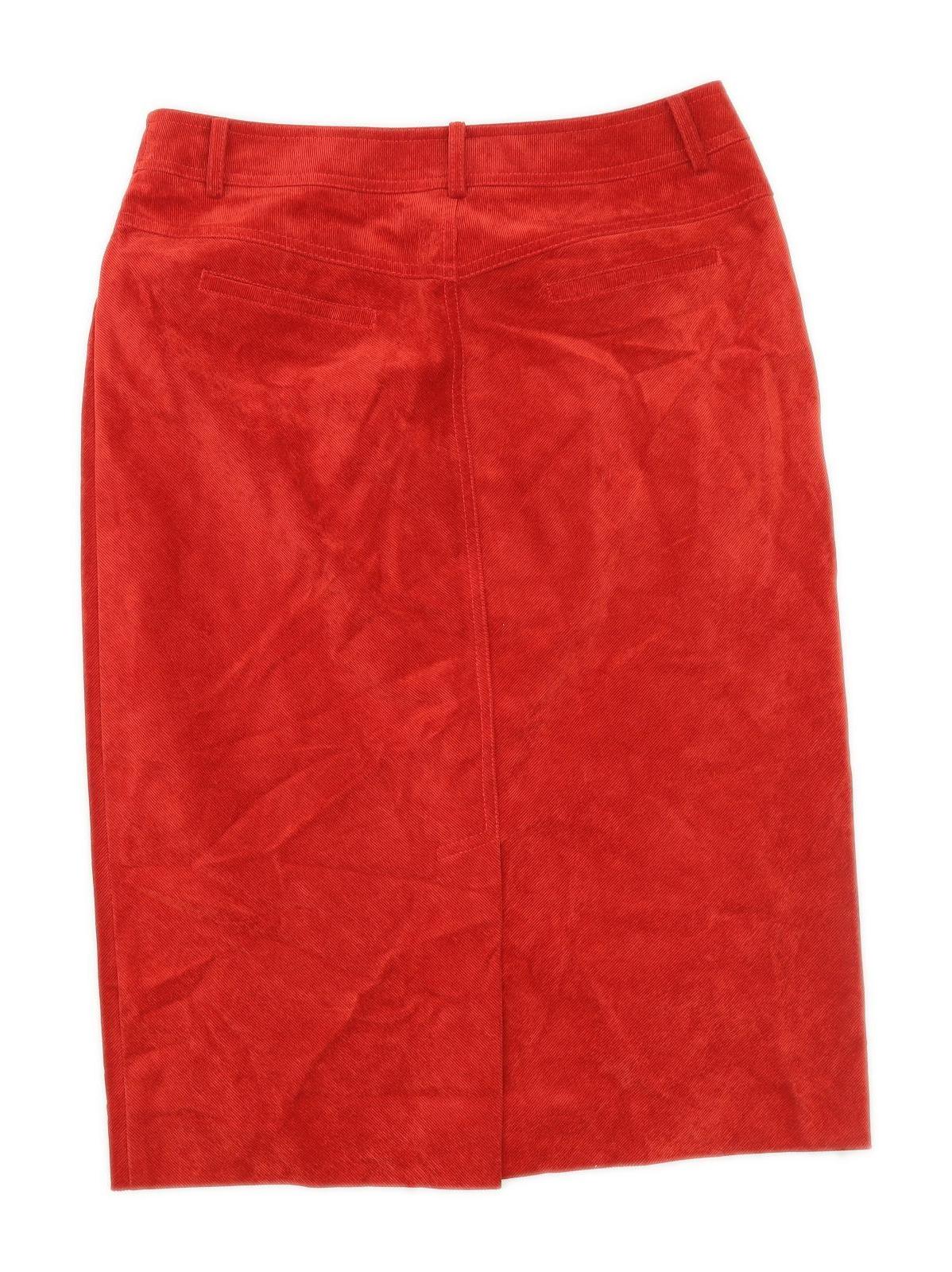 CC Womens Size 10 Corduroy Blend Textured Red Pencil Skirt (Regular)