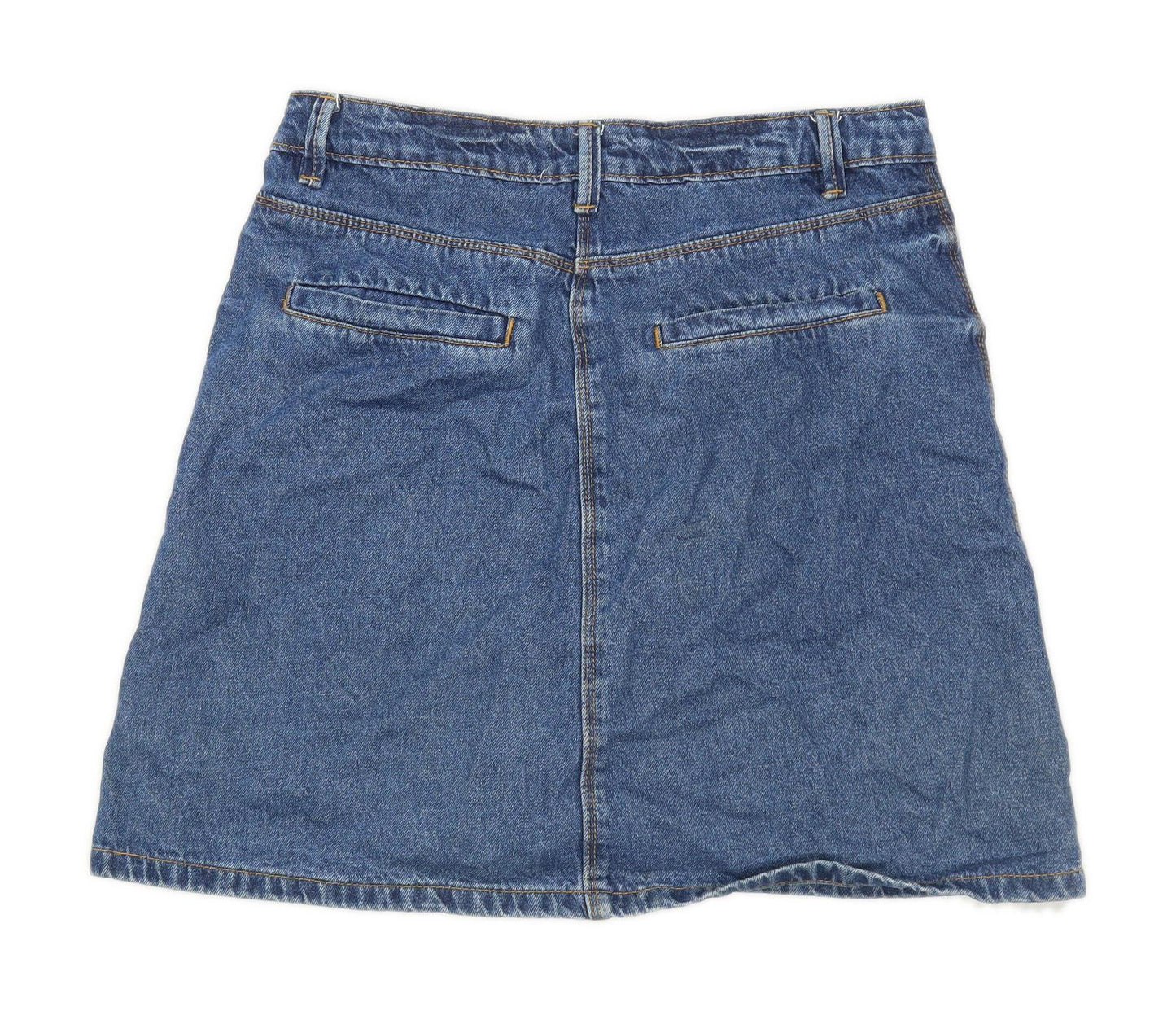 New Look Womens Size 8 Denim Blue Skirt (Regular)