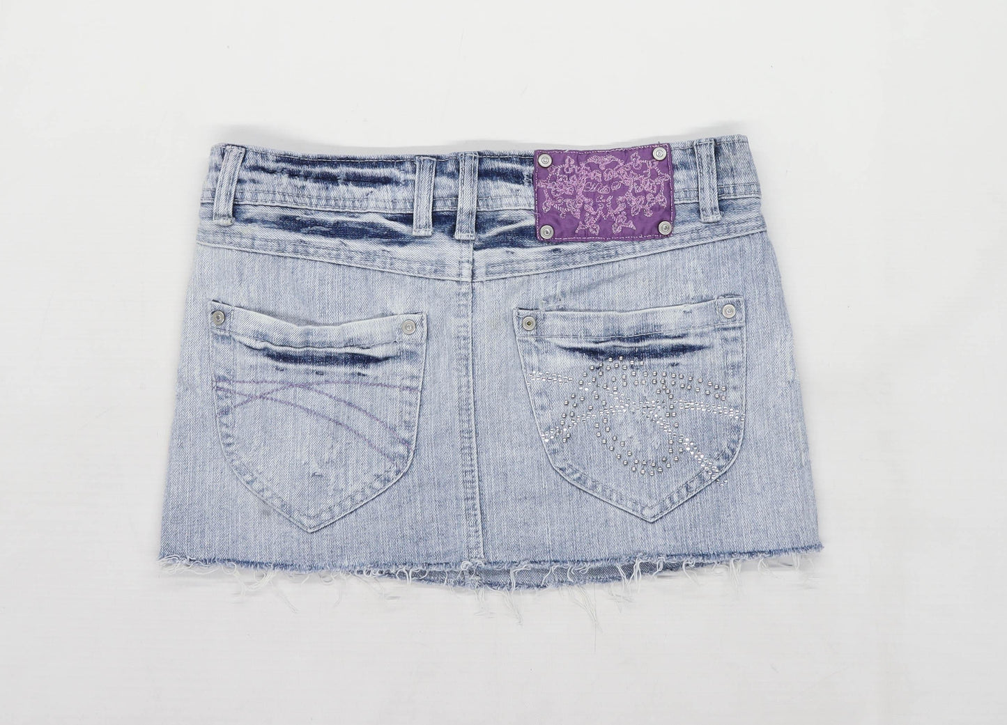 Heart & Soul Womens Size 10 Denim Blue Skirt (Regular)