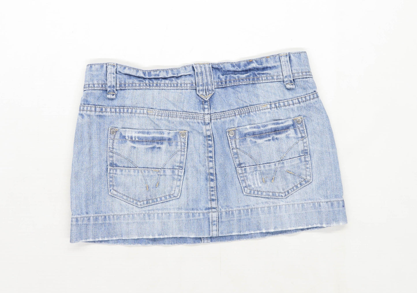 House of Denim Womens Size 8 Denim Blue Skirt (Regular)