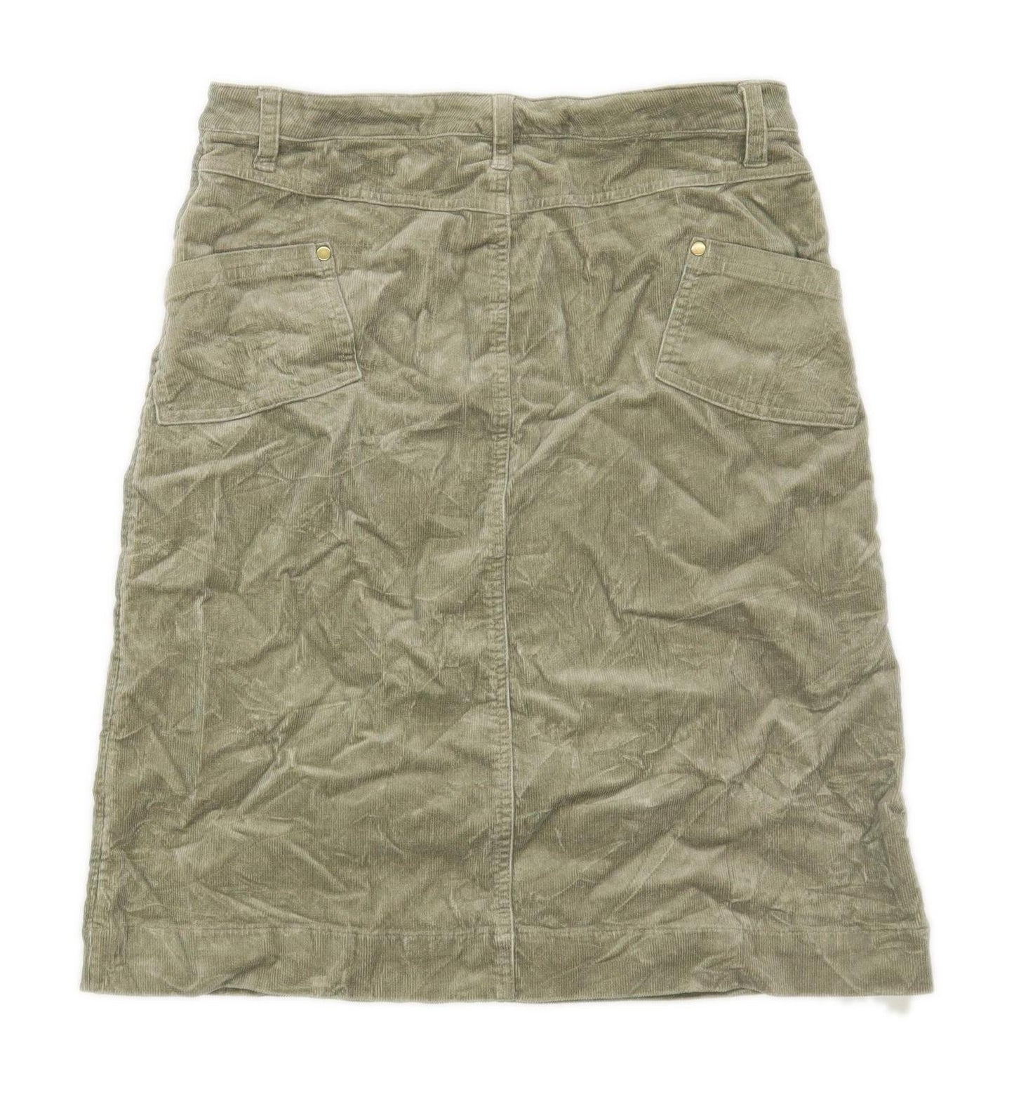 Papaya Womens Size 12 Cotton Blend Beige Skirt (Regular)