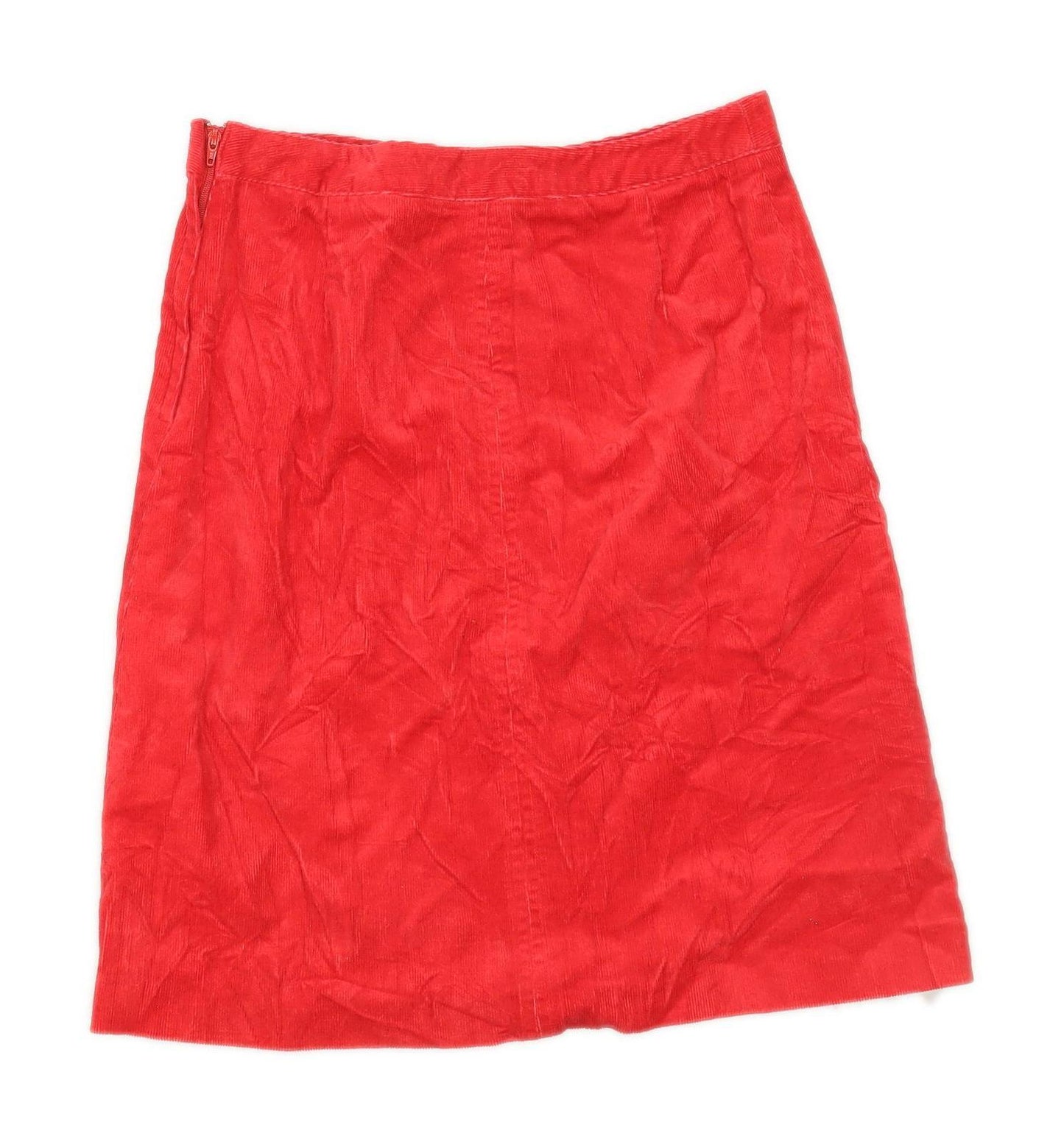 H&M Womens Size 6 Corduroy Blend Textured Red Skirt (Regular)