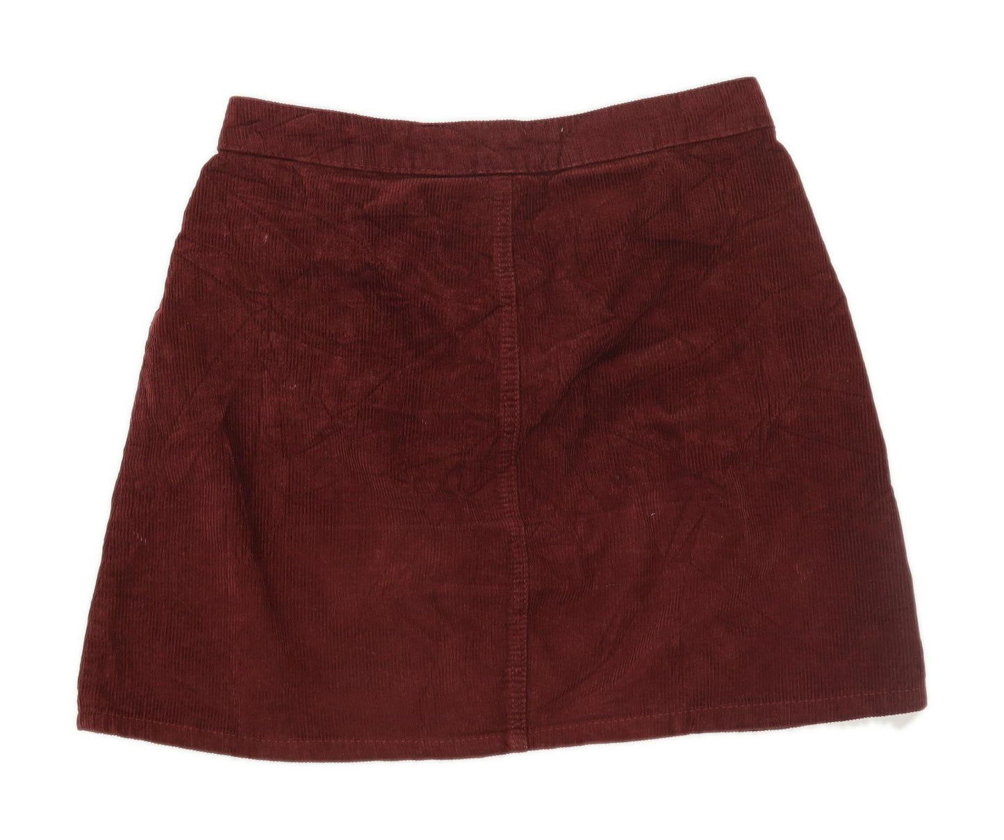 Denim Co Womens Size 10 Corduroy Textured Red Skirt (Regular)