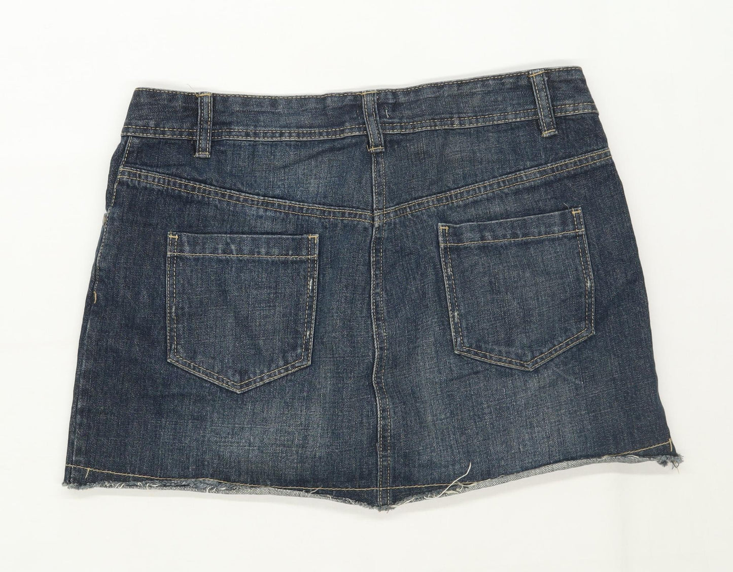 F&F Womens Size 12 Denim Blue Skirt (Regular)