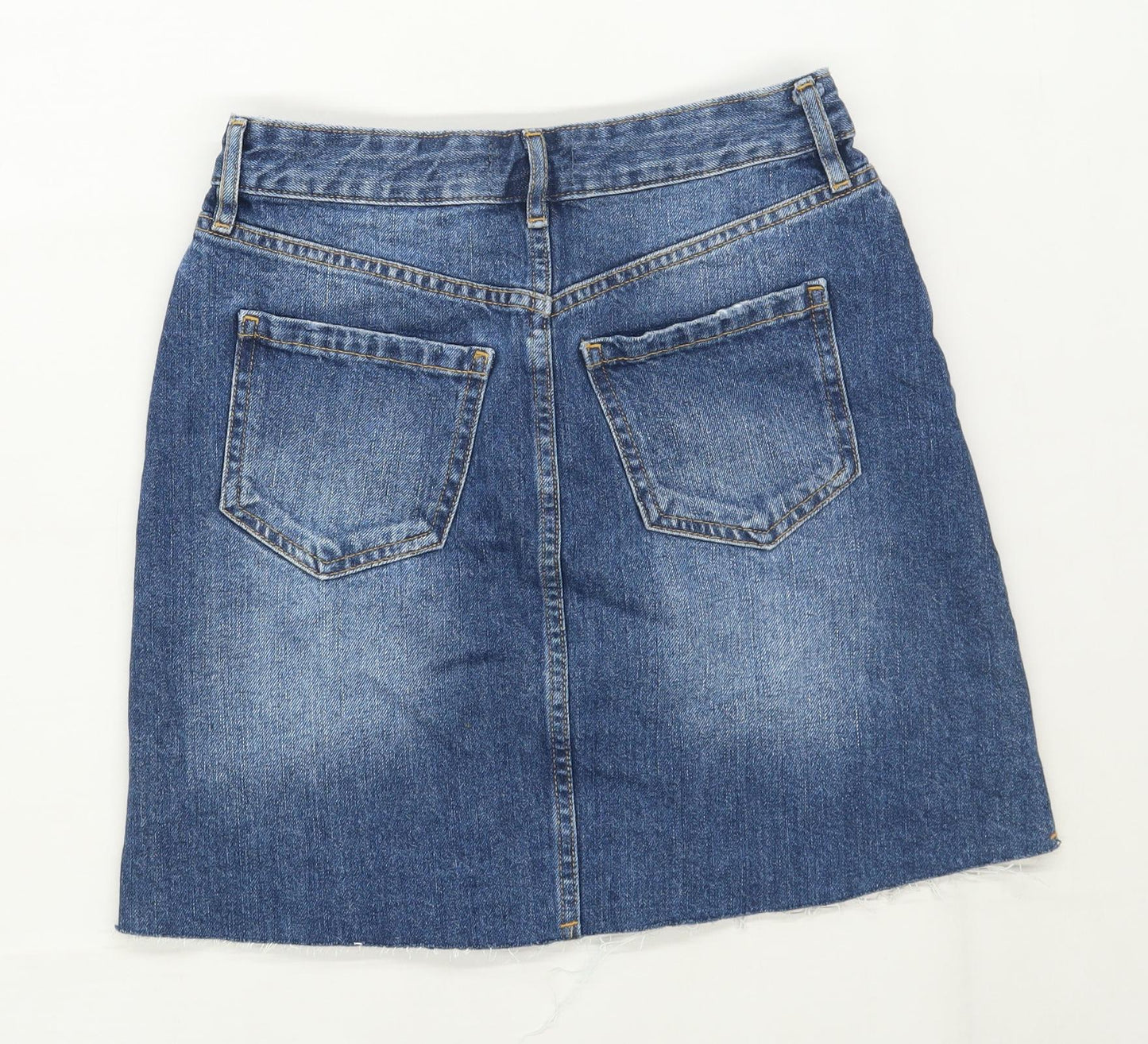 F&F Womens Size 6 Denim Blue Skirt (Regular)