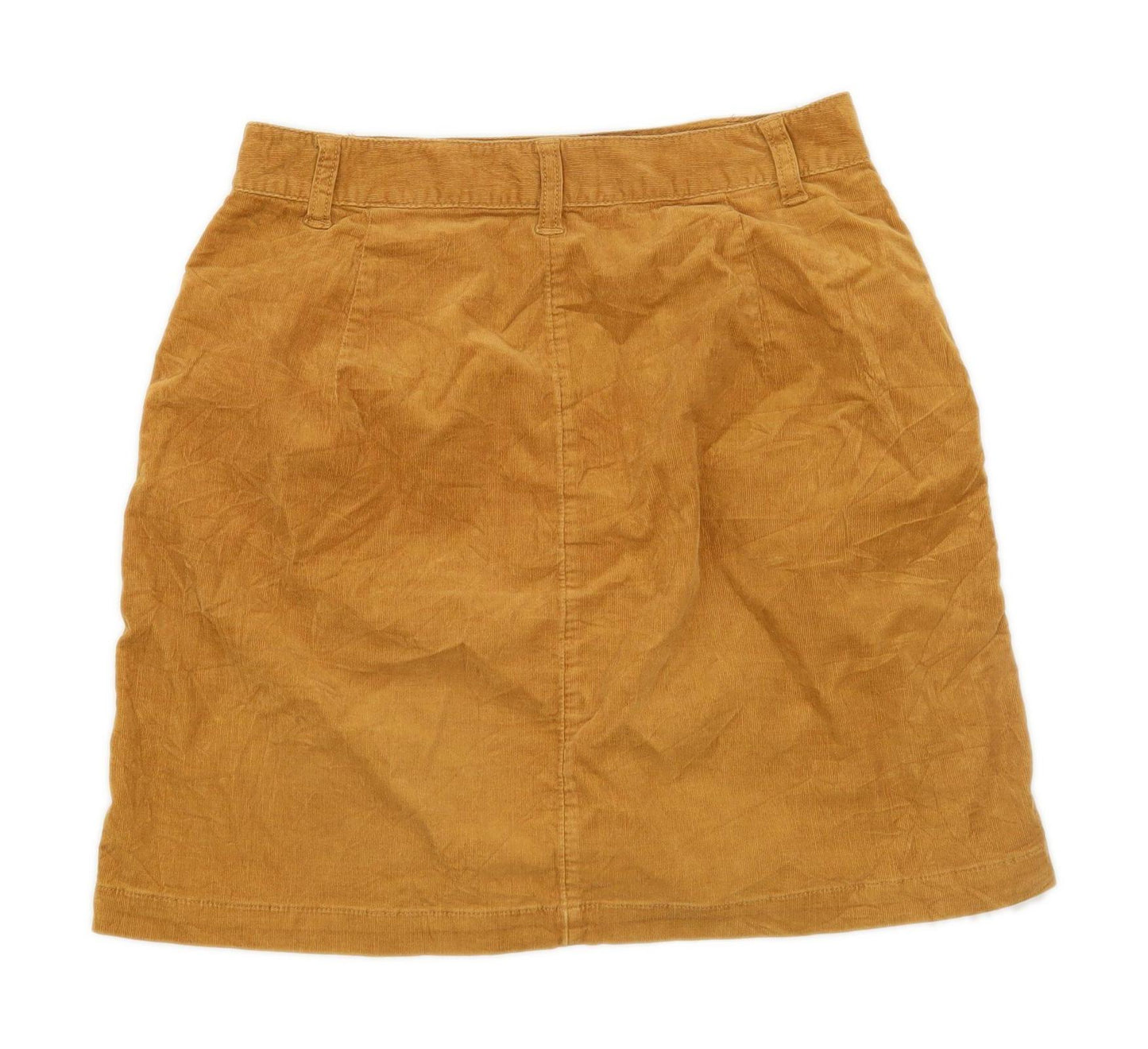 Marks & Spencer Womens Size 8 Corduroy Blend Textured Brown Skirt (Regular)