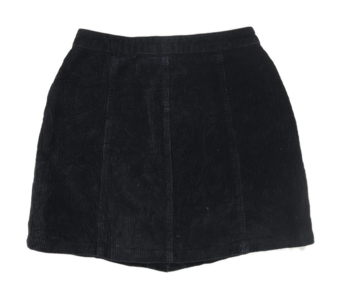 New Look Womens Size 10 Corduroy Textured Blue A-Line Skirt (Regular)