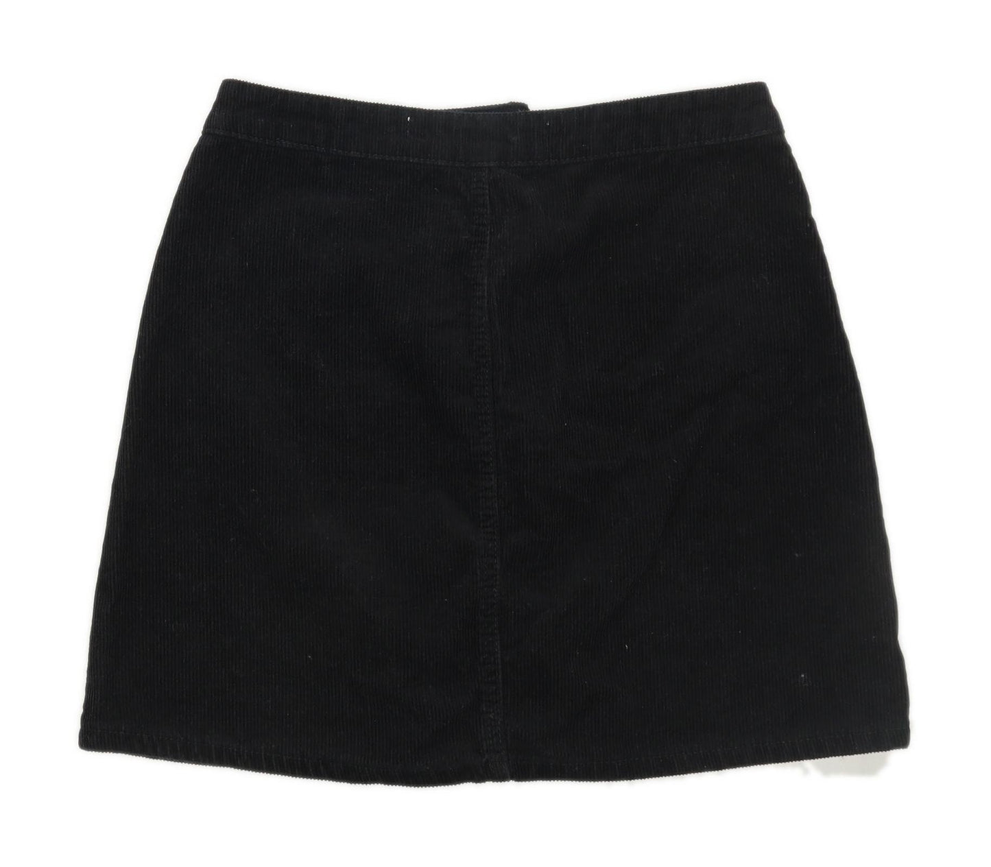 Denim Co Womens Size 10 Corduroy Textured Black Skirt (Regular)