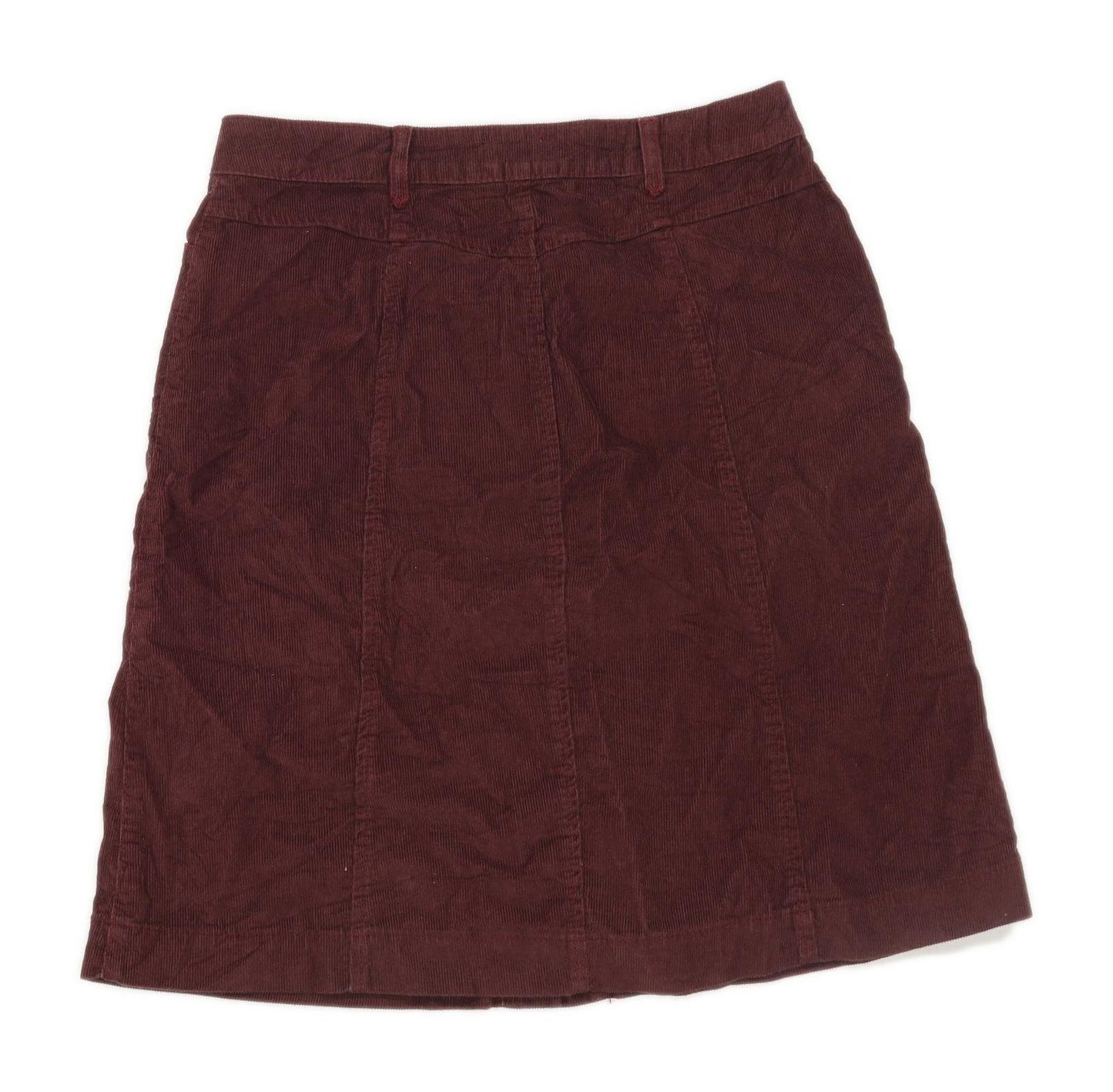 Monsoon Womens Size 10 Corduroy Blend Textured Red Skirt (Regular)