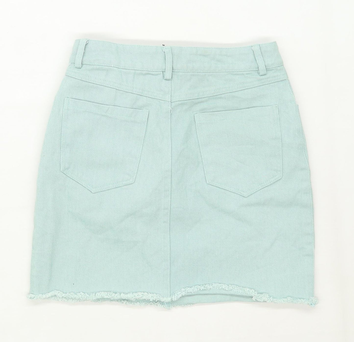 Ivivi Womens Size S Denim Green Skirt (Regular)