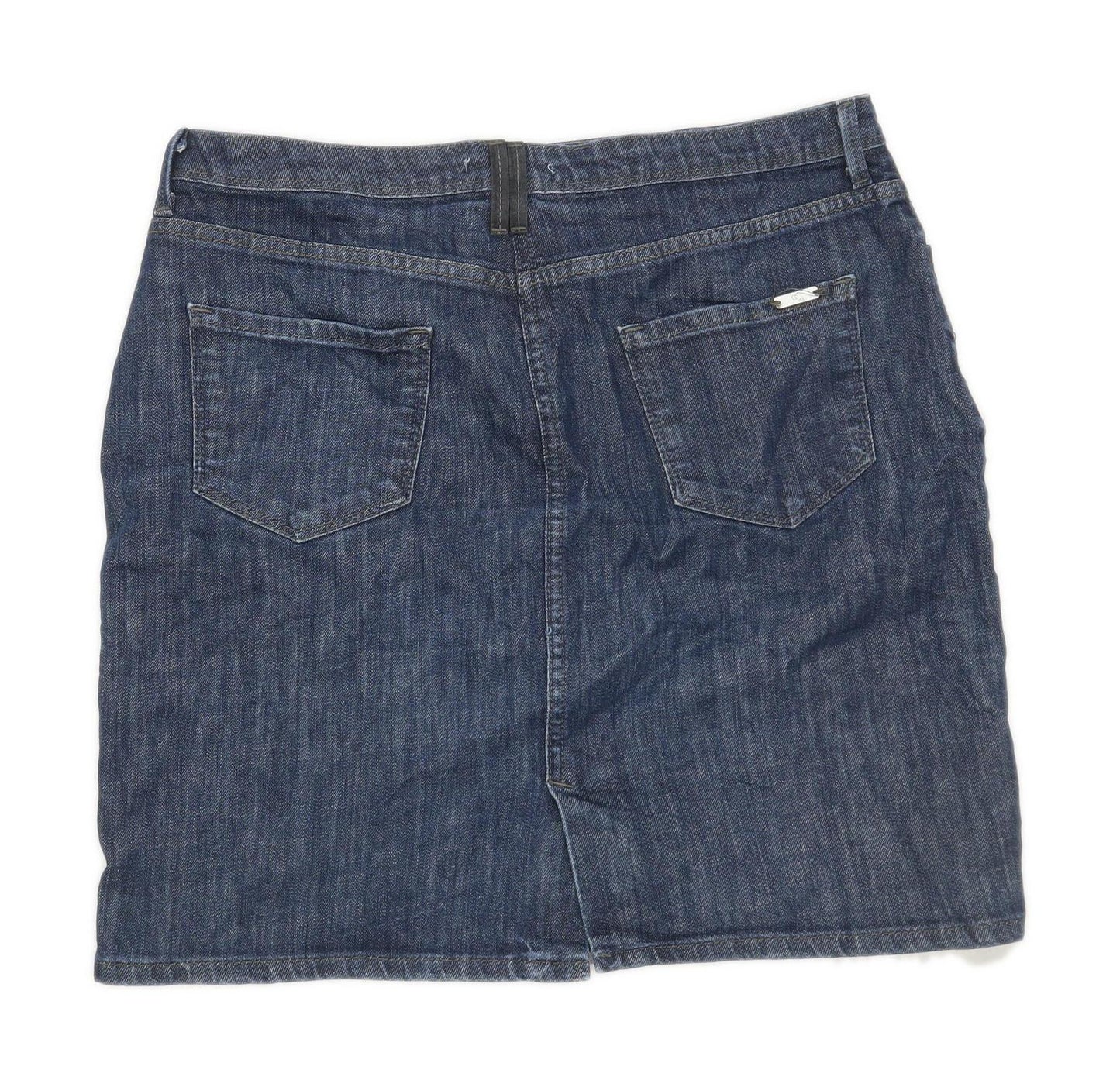 Cyrillus Womens Size 12 Denim Blue Skirt (Regular)