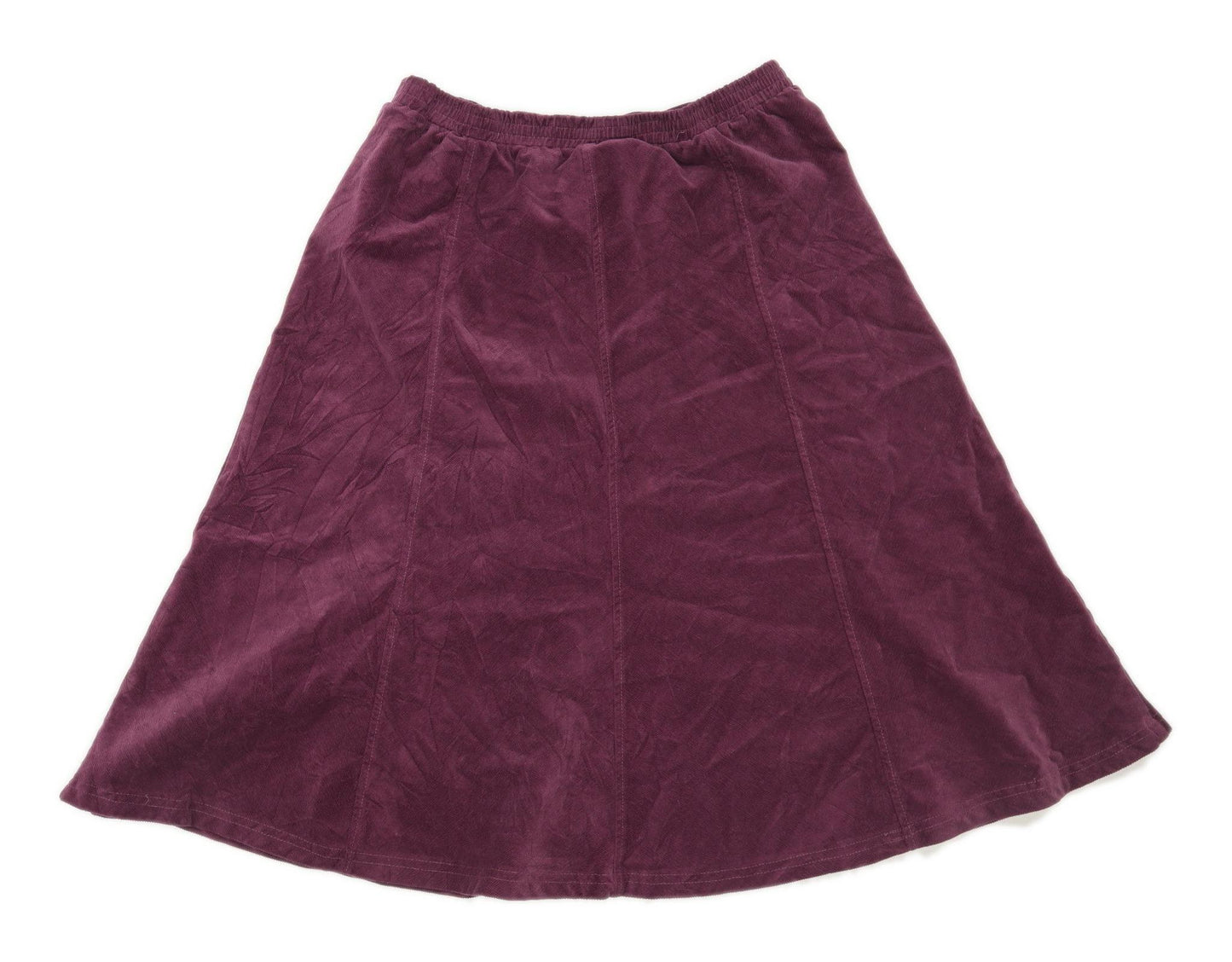 Damart Womens Size 16 Corduroy Blend Purple Skirt (Regular)