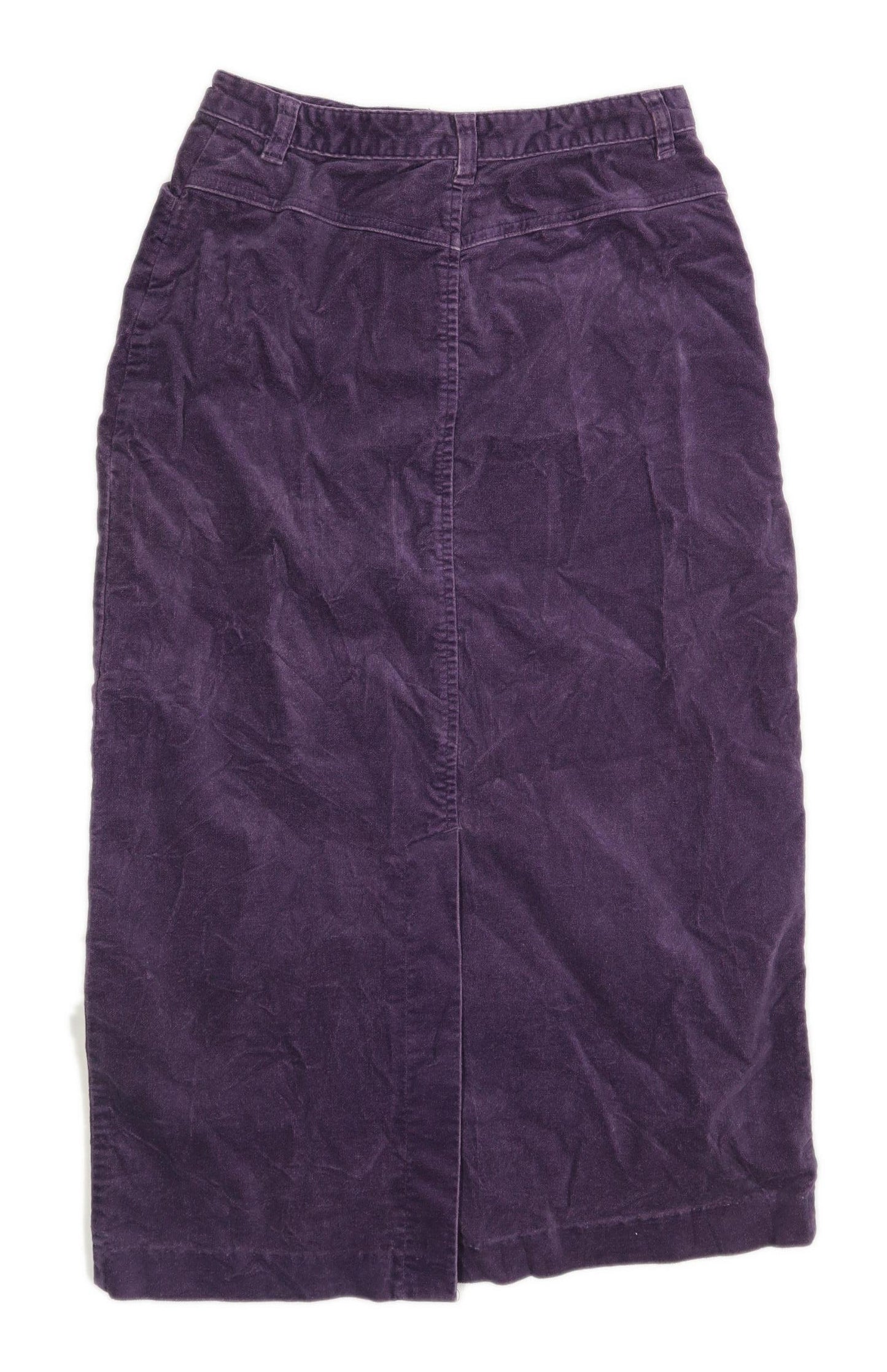 Hawkshead Womens Size 12 Cotton Blend Purple Skirt (Regular)