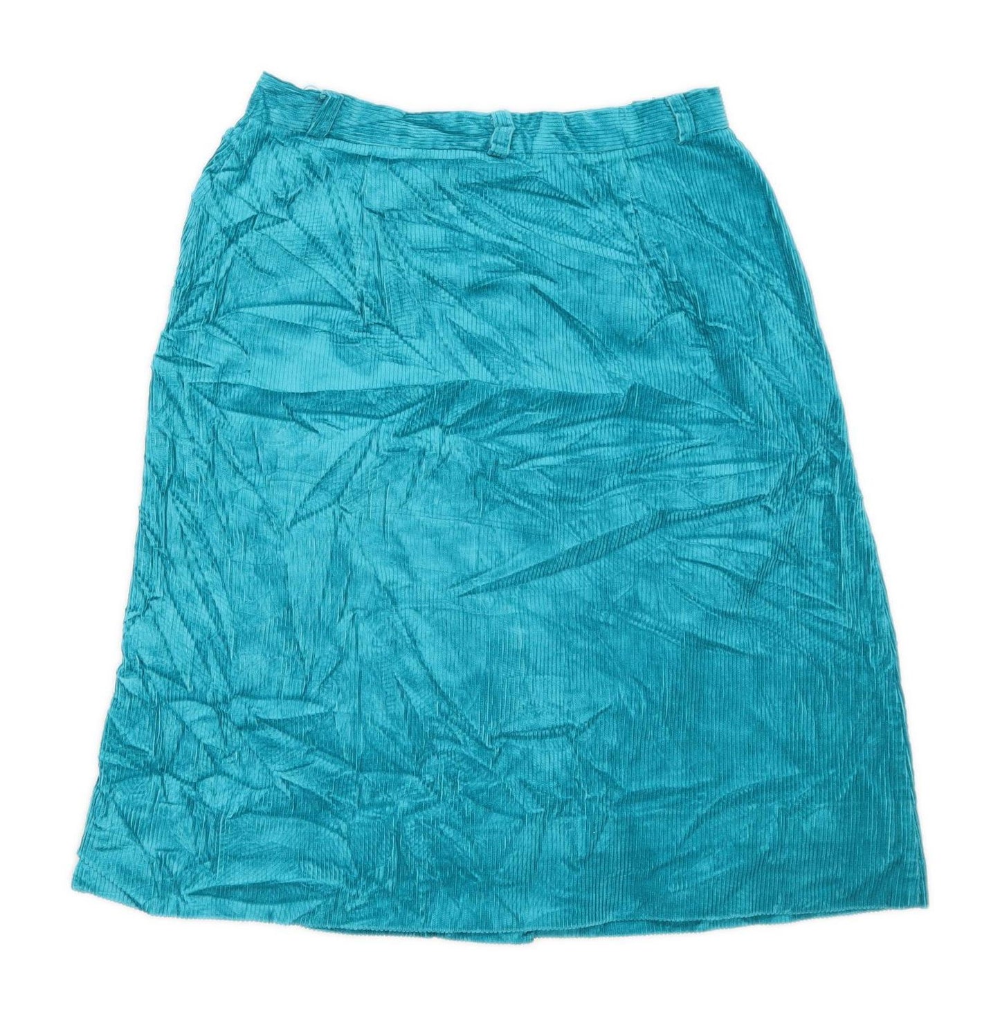 Dalesport Womens Size L Corduroy Textured Turquoise Skirt (Regular)