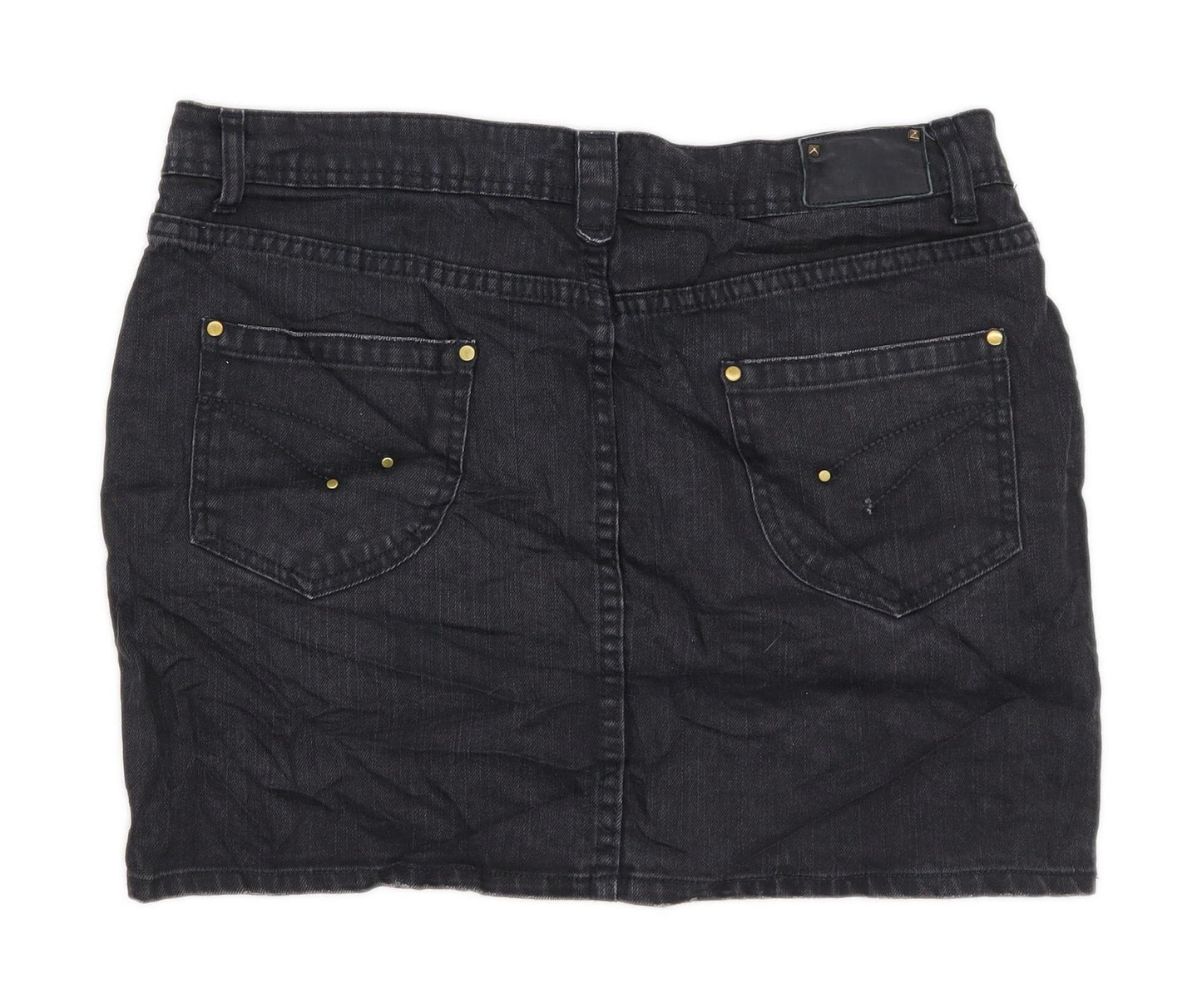 La Redoute Womens Size 12 Denim Black Skirt (Regular)