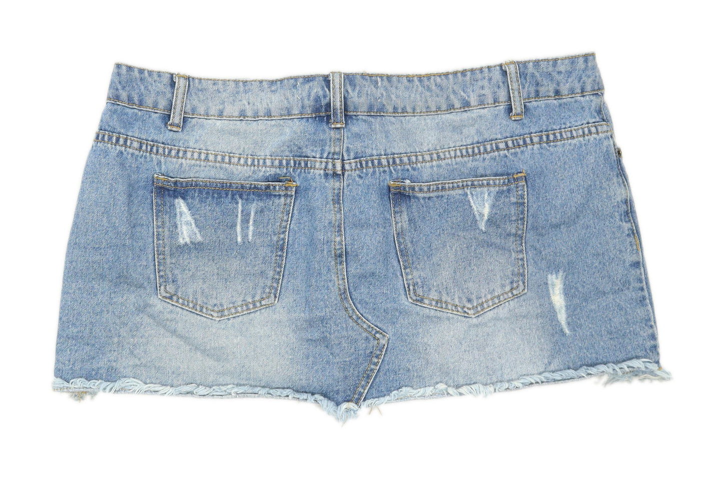 BHS Womens Size 16 Denim Blue Skirt (Regular)