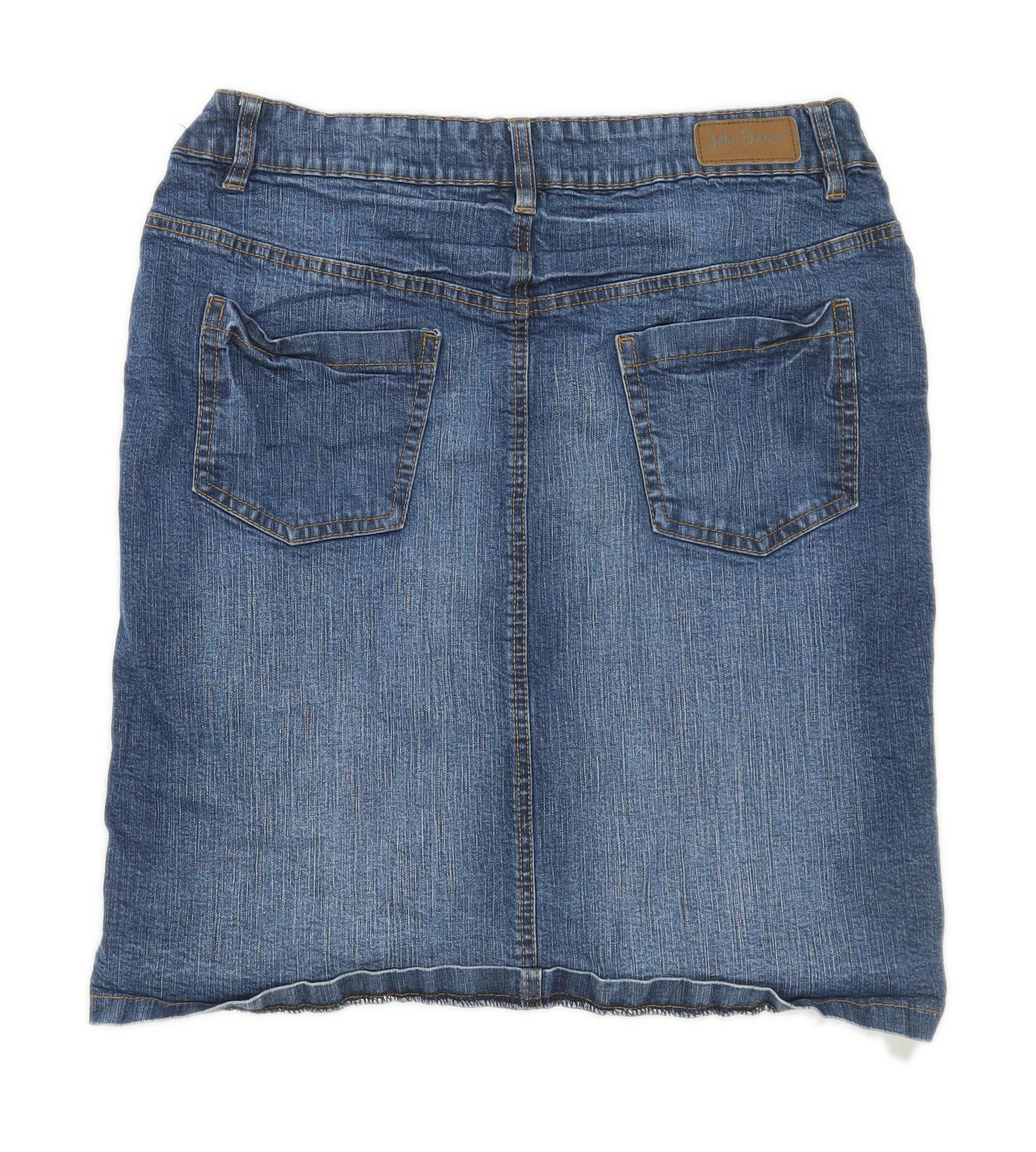 John Baner Womens Size 12 Denim Blue Skirt (Regular)