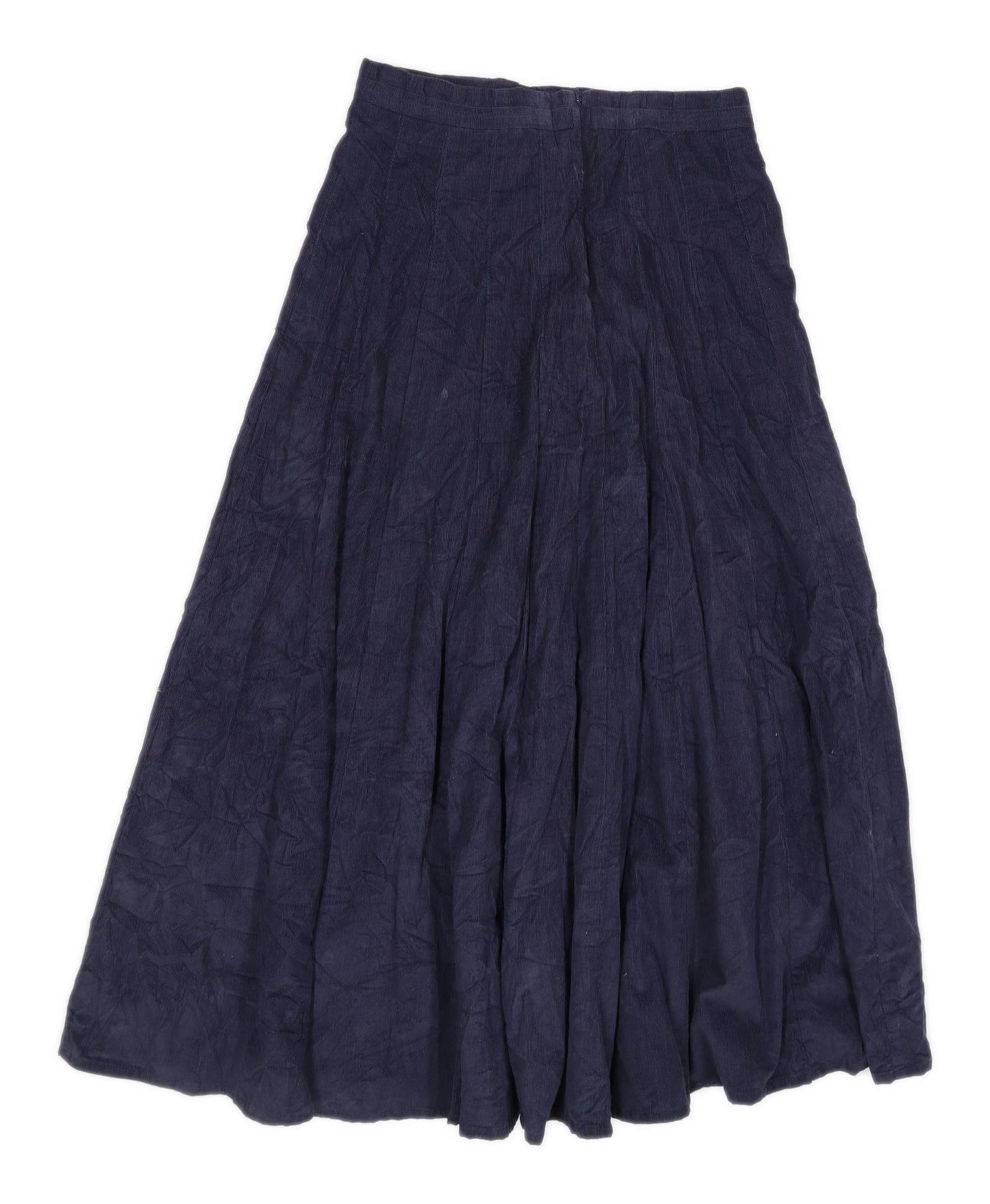 East Womens Size 8 Corduroy Textured Blue Flare Skirt (Regular)