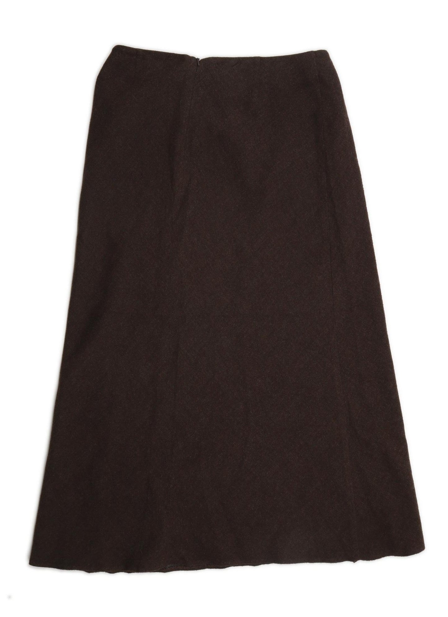 Marks & Spencer Womens Size 14 Brown Workwear Casual Pleat Pencil Skirt (Regular)