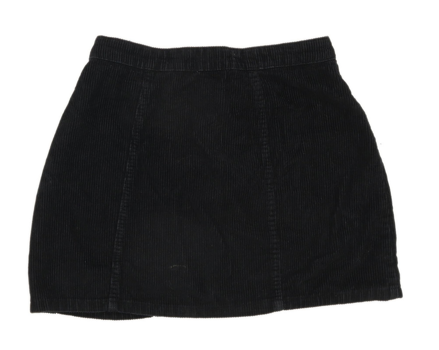 Denim Co Womens Size 8 Corduroy Black A-Line Skirt (Regular)