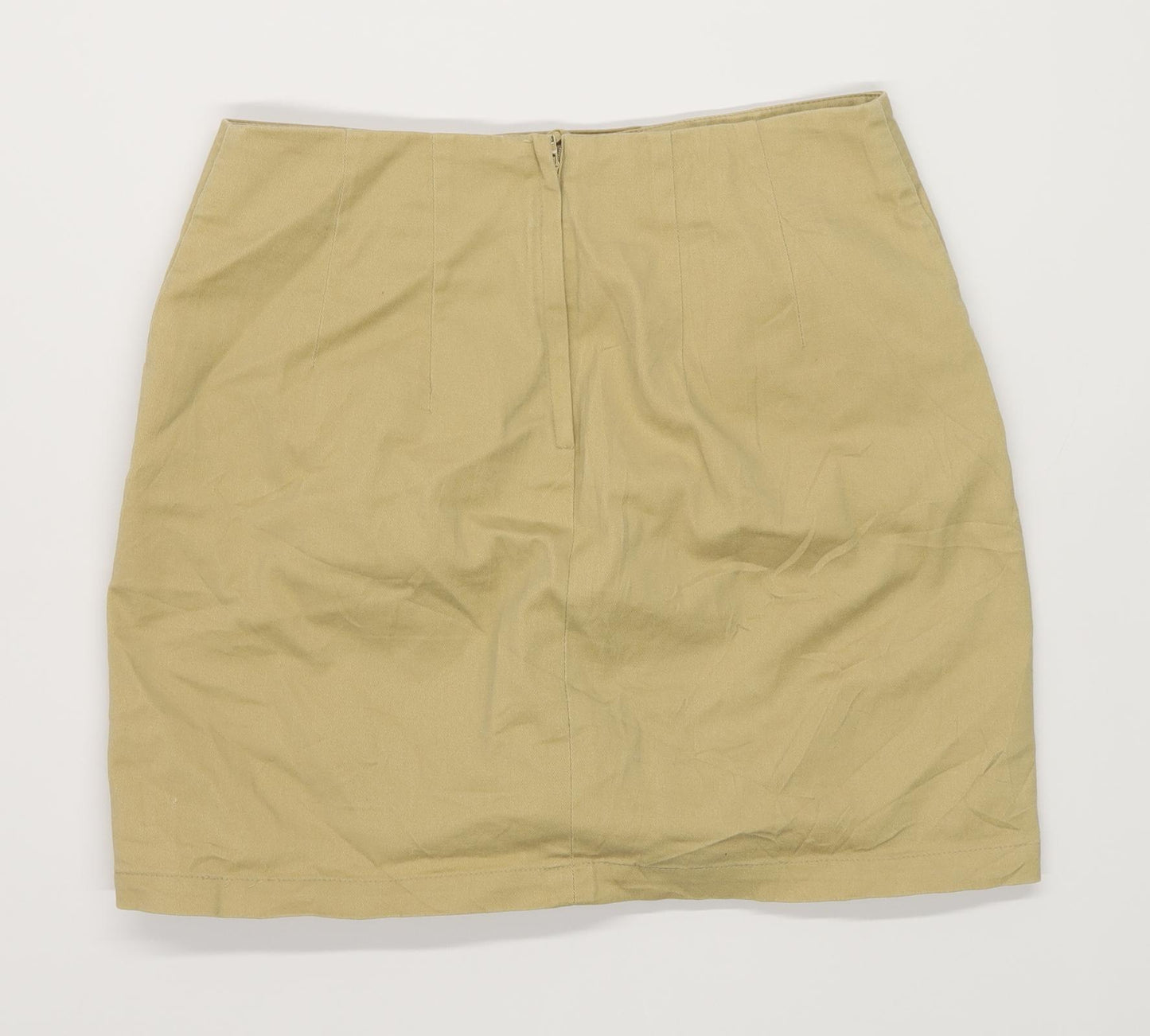 H&M Womens Size W28 Cotton Blend Beige A-Line Skirt (Regular)