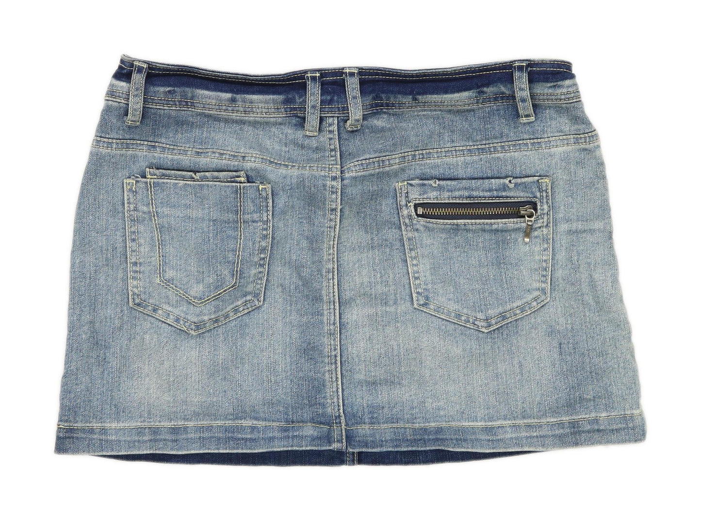 Marks & Spencer Womens Size 10 Denim Blue Skirt (Regular)