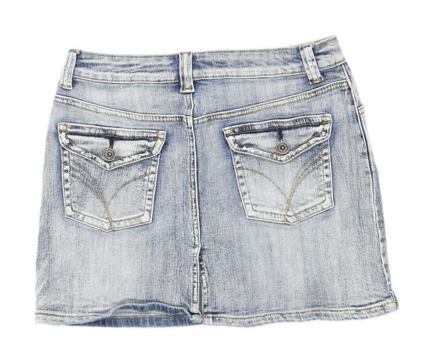 Clock House Womens Size W30 Denim Blue Skirt (Regular)