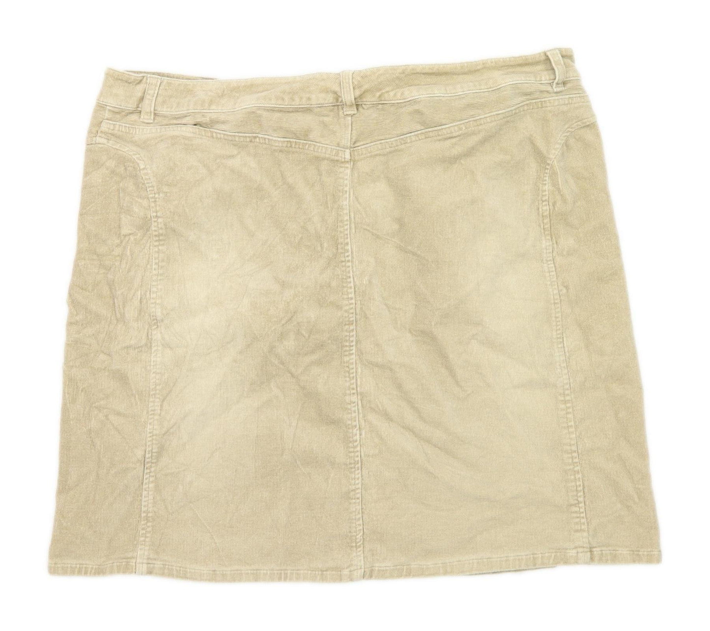 Papaya Womens Size 18 Cotton Blend Beige Skirt (Regular)