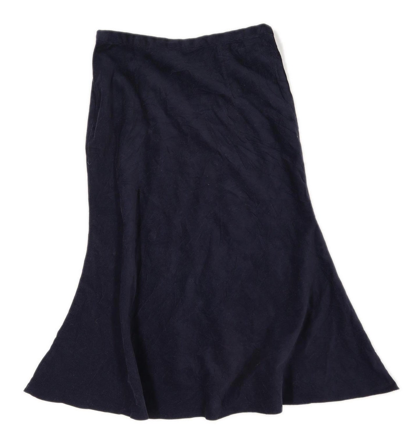 Marks & Spencer Womens Size 8 Corduroy Blend Blue Flare Skirt (Regular)