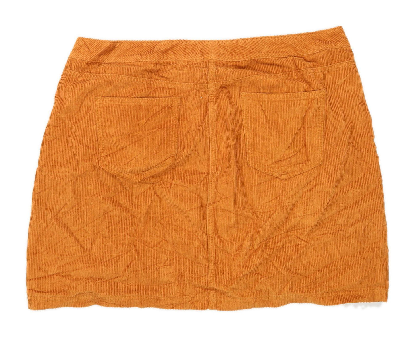 F&F Womens Size 20 Corduroy Orange Skirt (Regular)