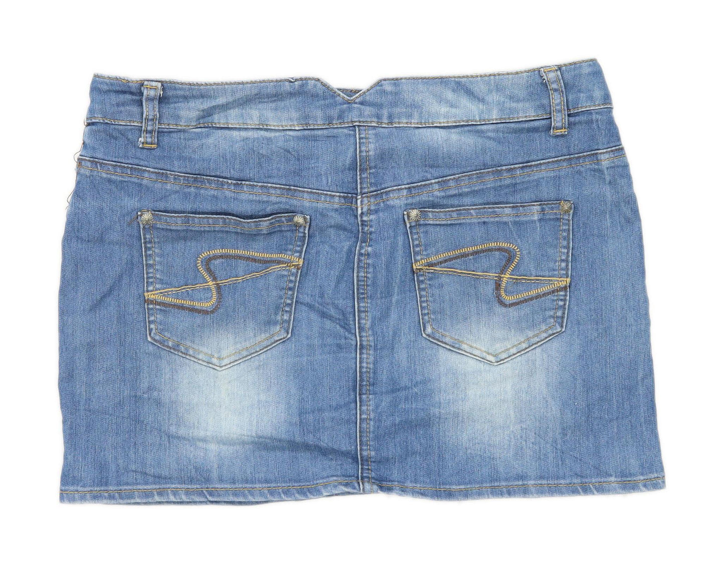 George Womens Size 12 Denim Blue Skirt (Regular)