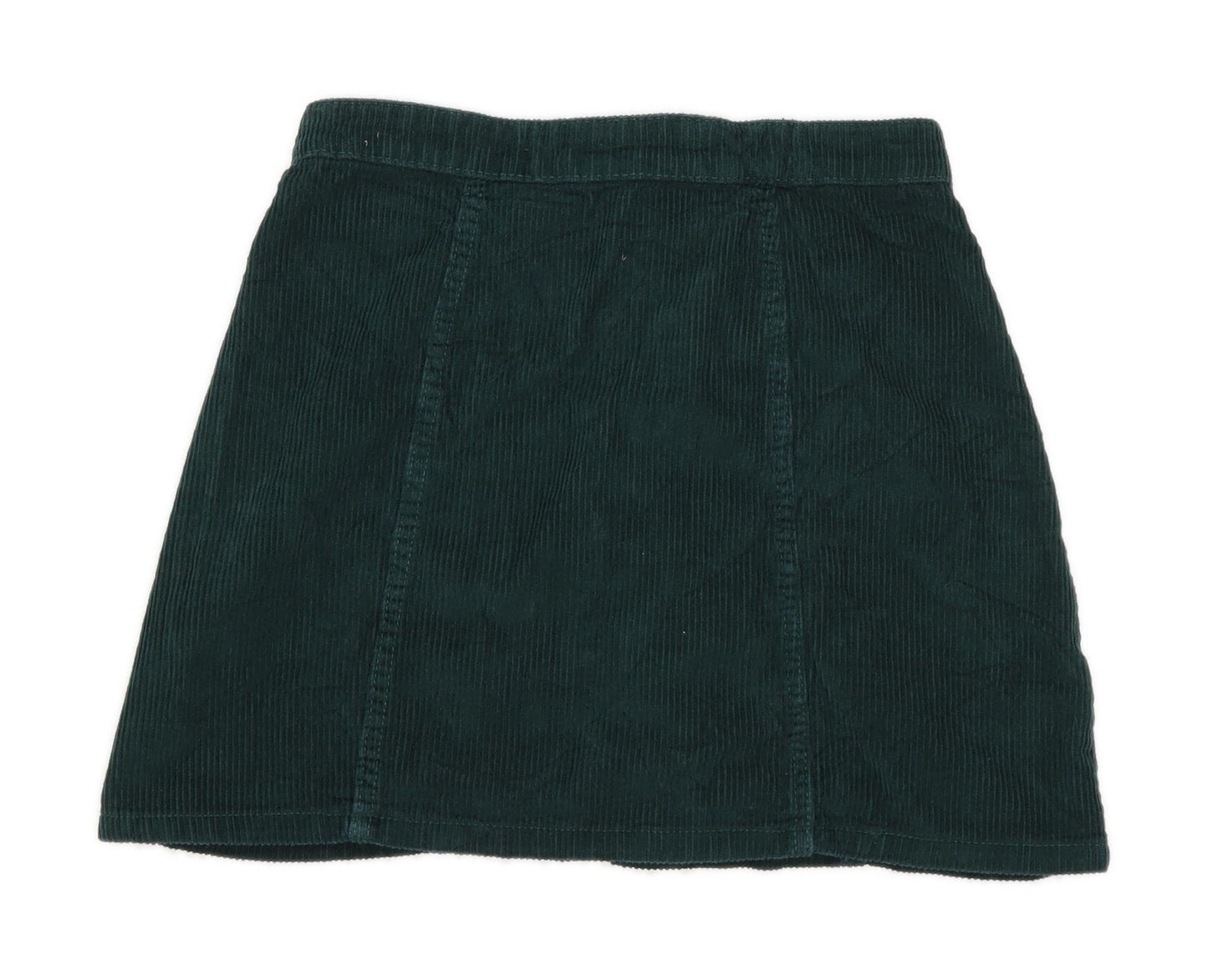 Denim Co Womens Size 8 Corduroy Textured Teal Skirt (Regular)