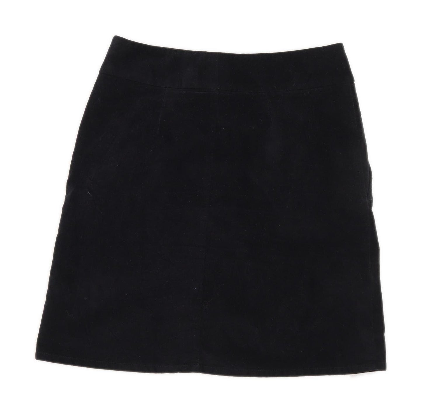 Marks & Spencer Womens Size 8 Denim Textured Black Skirt (Regular)