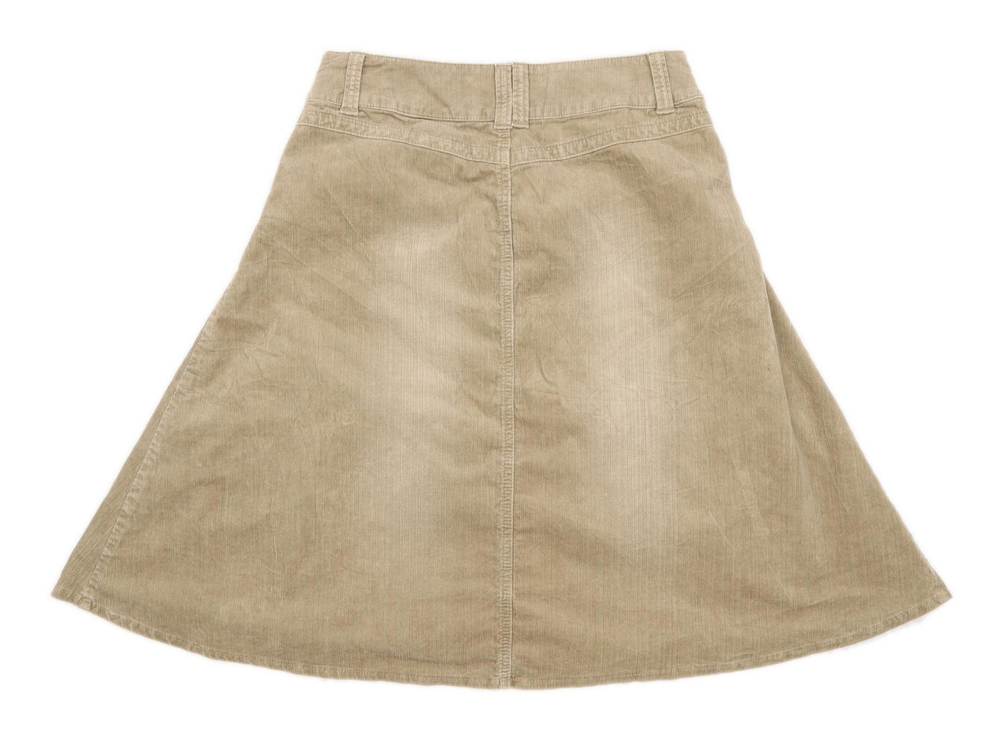 Next Womens Size 10 Corduroy Textured Black Skirt (Regular)