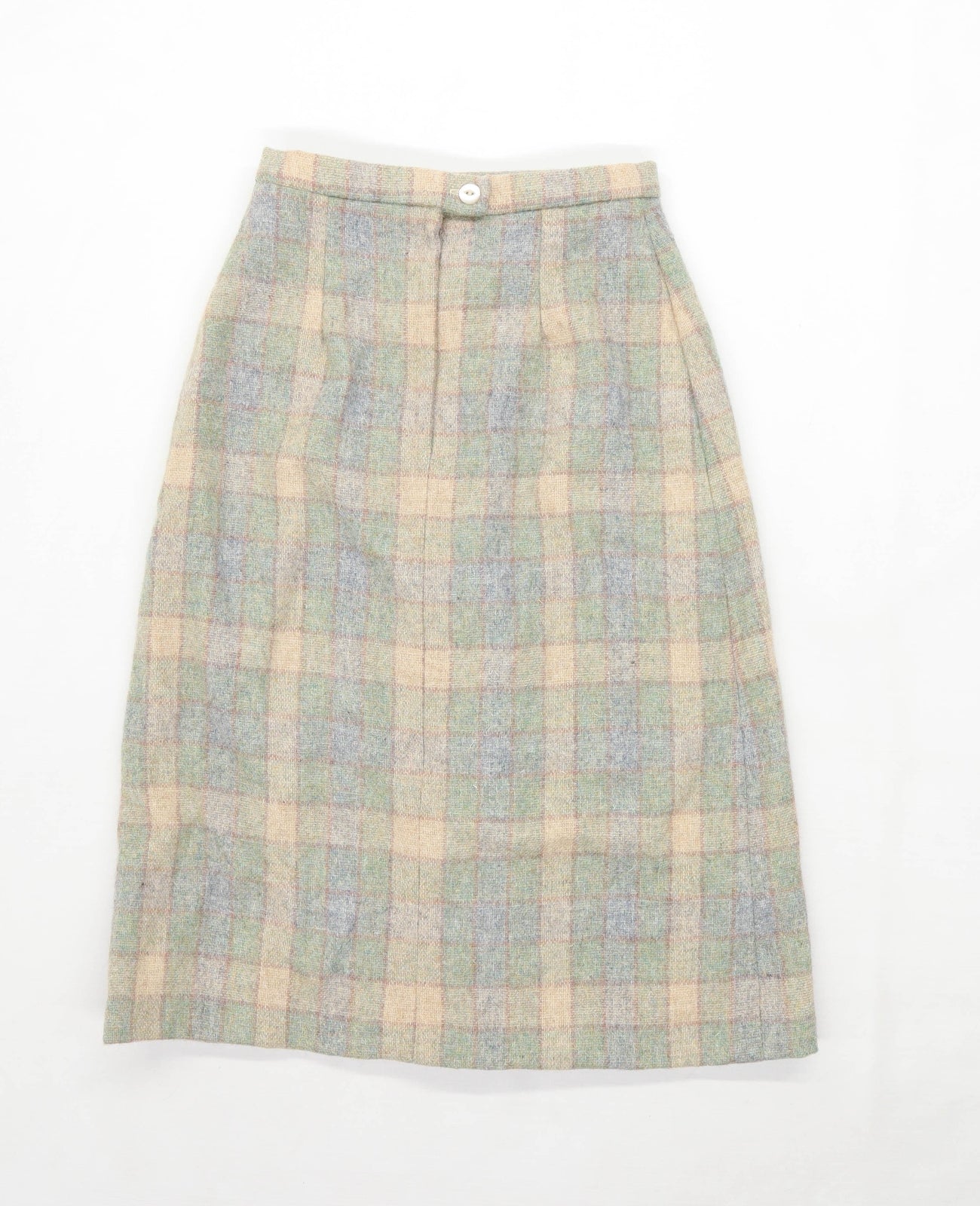Preworn Womens Size 10 Wool Blend Multi-Coloured Pleated Skirt (Regular)