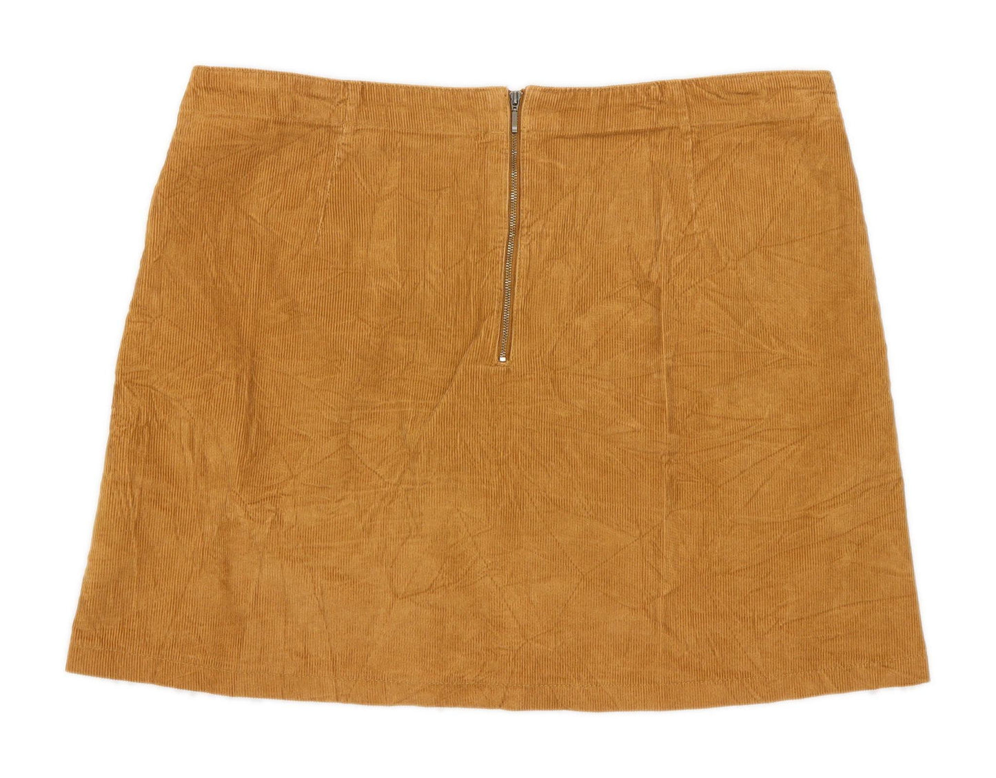 F&F Womens Size 20 Corduroy Textured Brown Skirt (Regular)