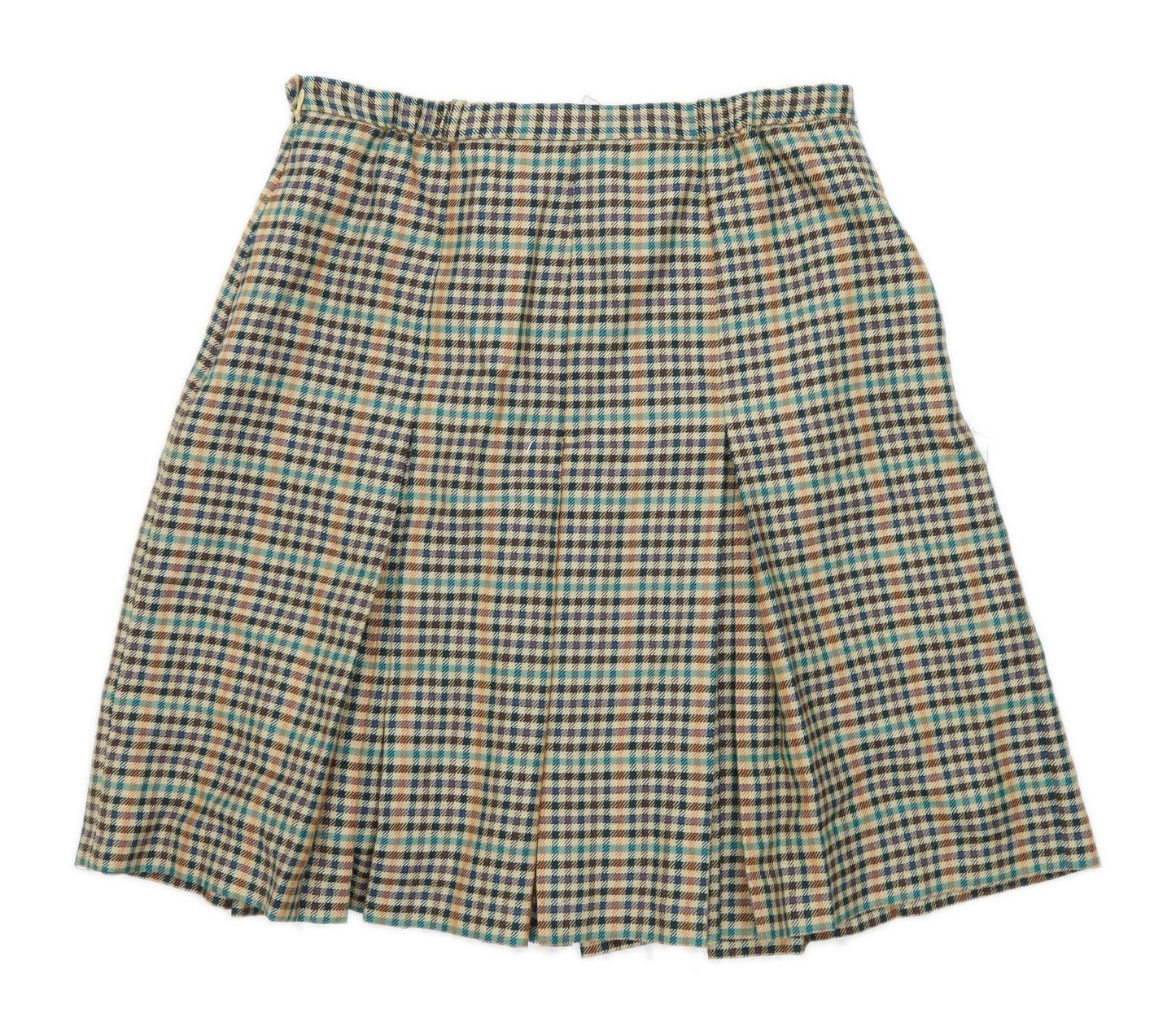 Gor-ray Womens Size 14 Check Brown Skirt (Regular)