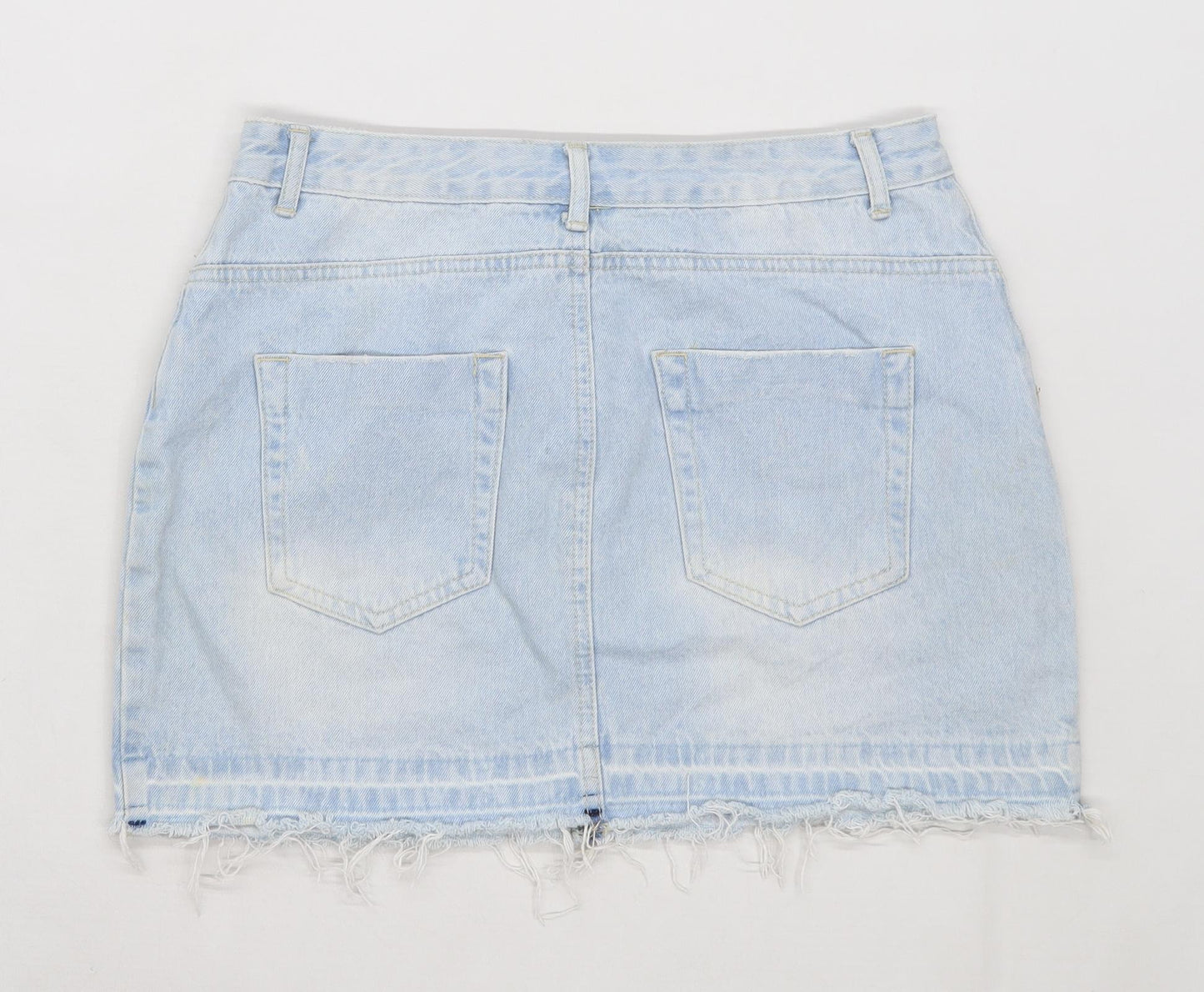 Cotton On Womens Size 10 Denim Blue Skirt (Regular)