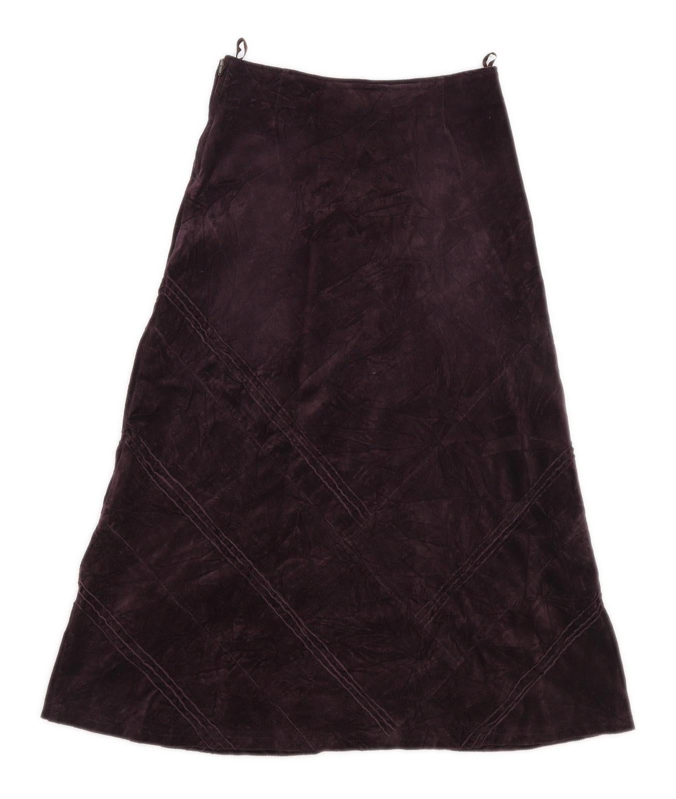 Lakeland Womens Size 10 Corduroy Textured Purple Flare Skirt (Regular)