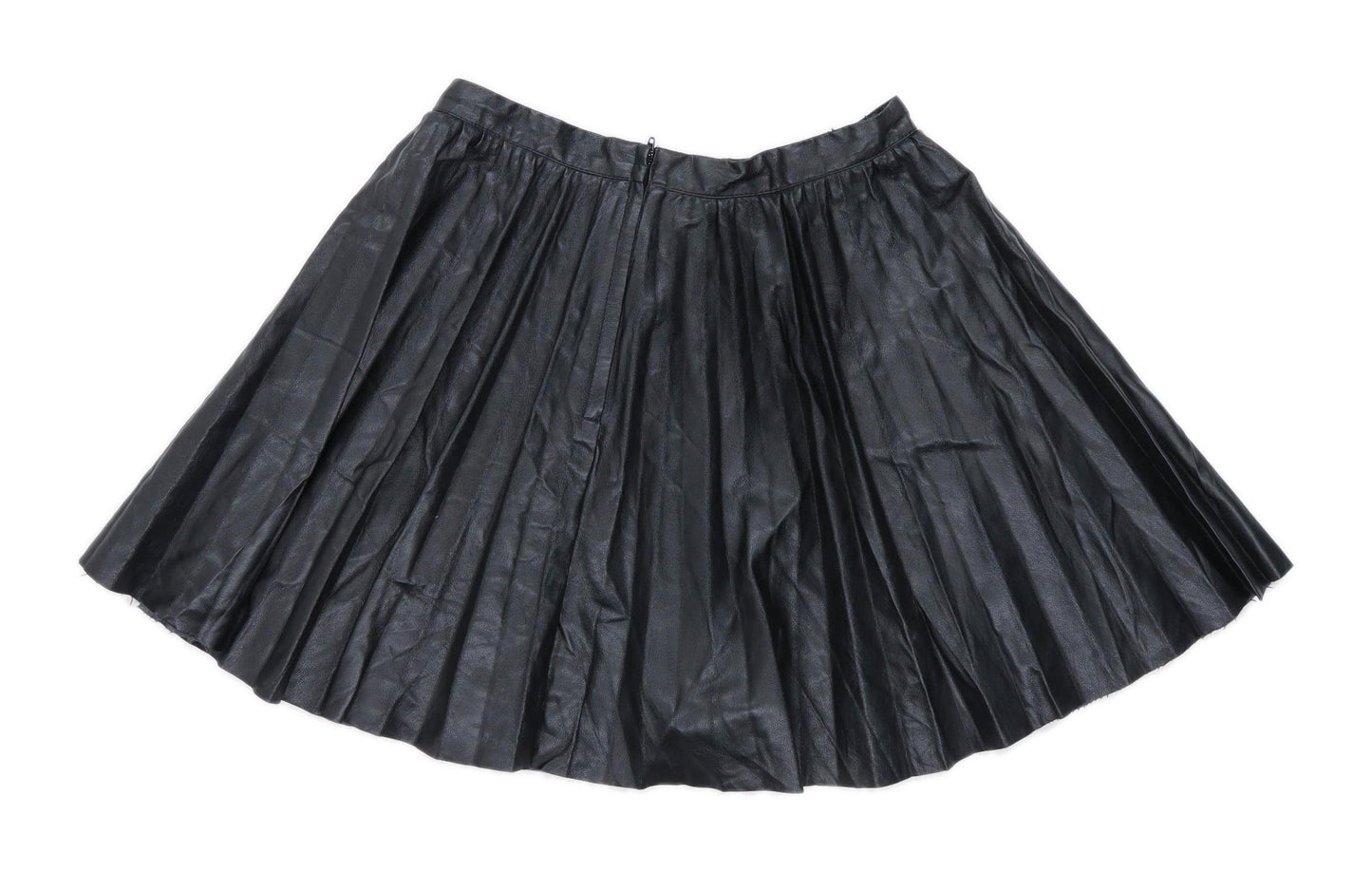 H&M Womens Size 10 Black Pleated Skirt (Regular)