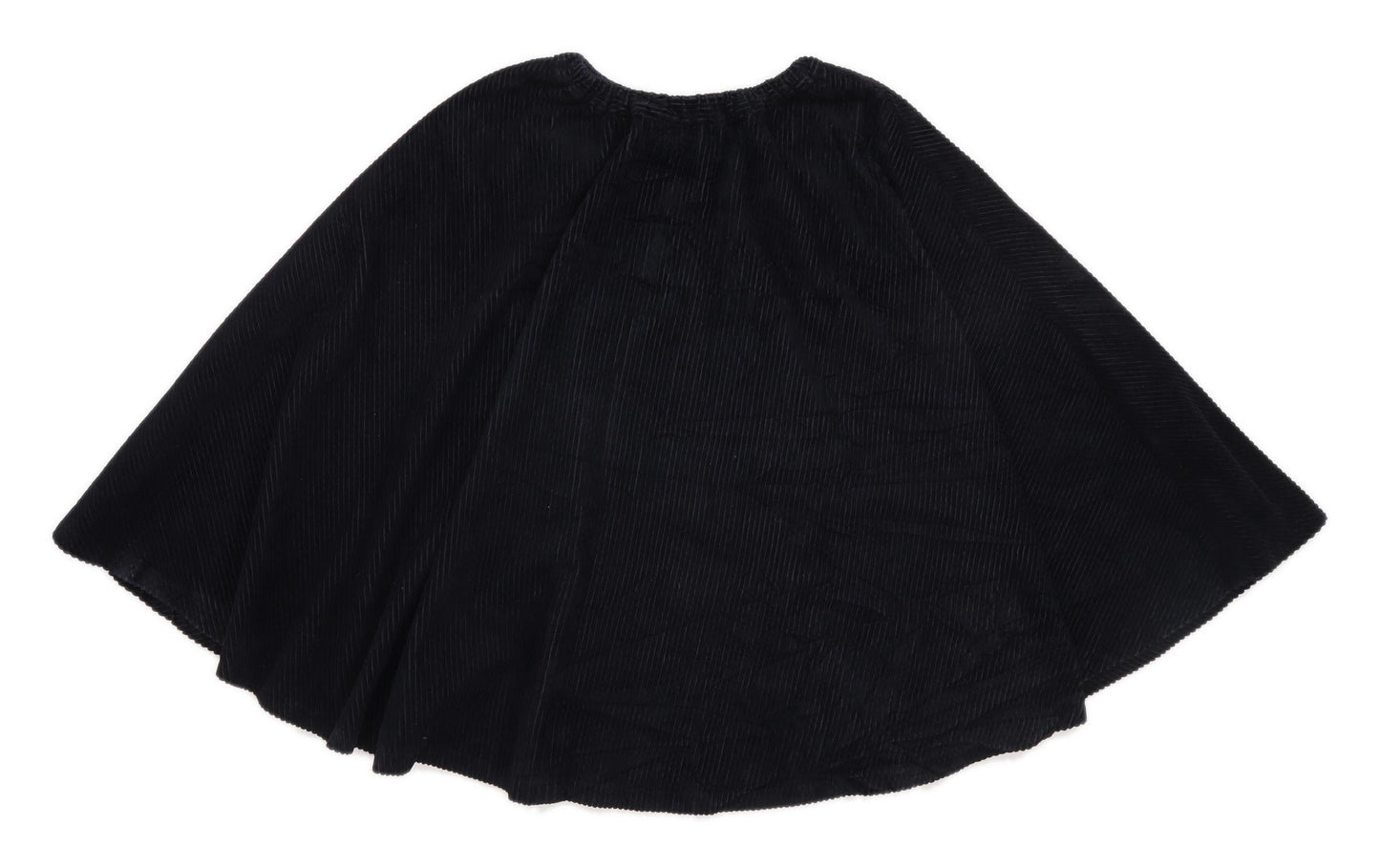Mode Womens Size 6 Corduroy Textured Black Skater Skirt (Regular)