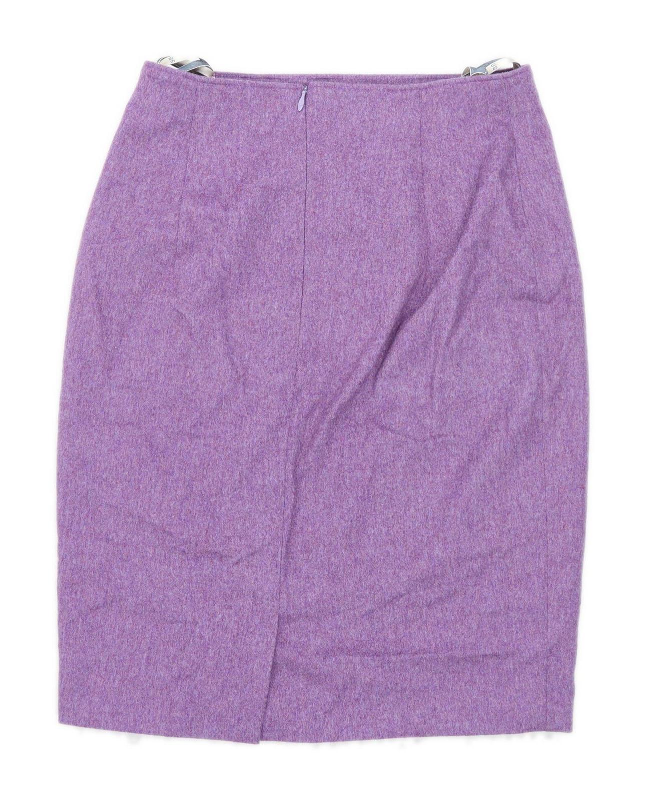 Hammer Womens Size 12 Wool Blend Purple Skirt (Regular)