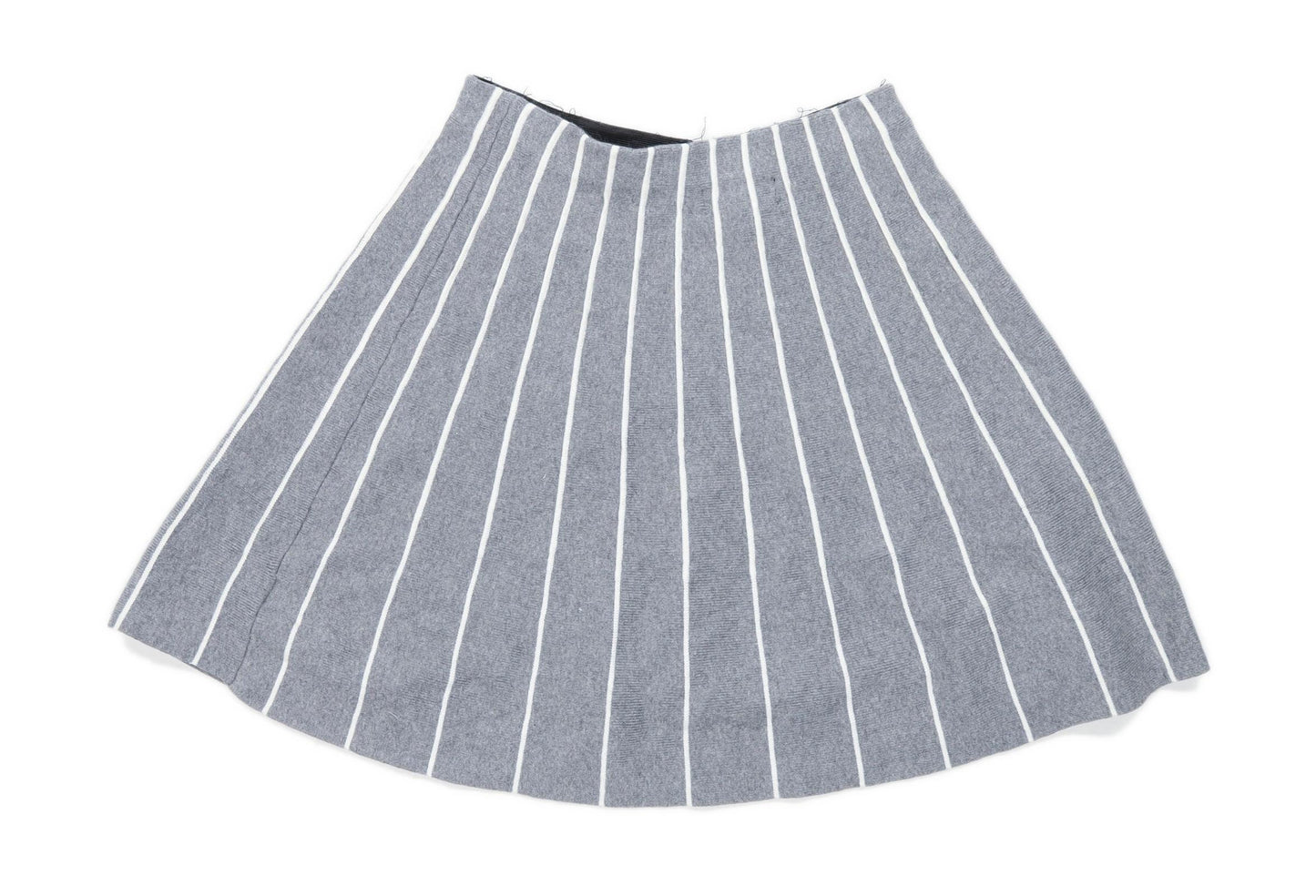 Cynthia Rowley Womens Size S Cotton Blend Striped Grey Skirt (Regular)