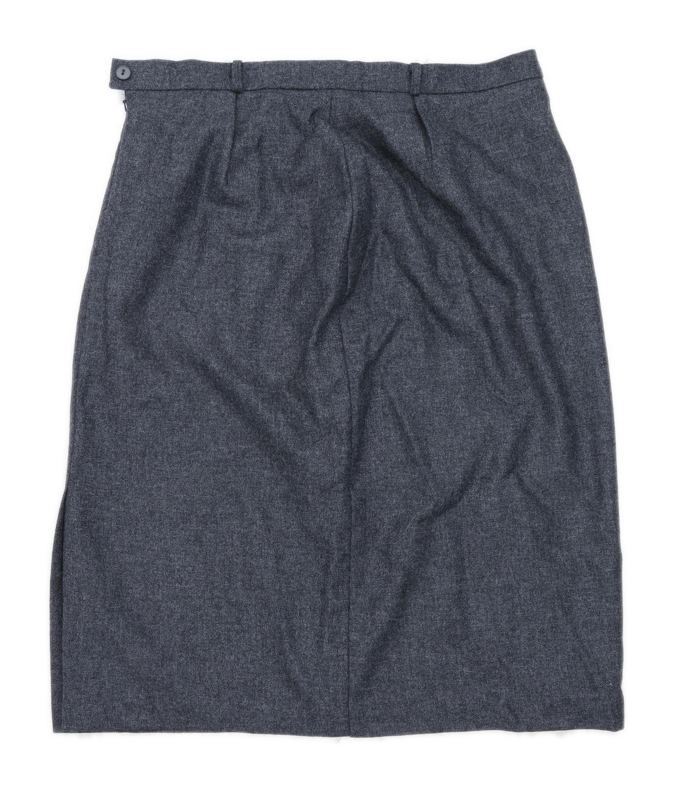 Edinburgh Womens Size 20 Wool Blend Grey Skirt (Regular)